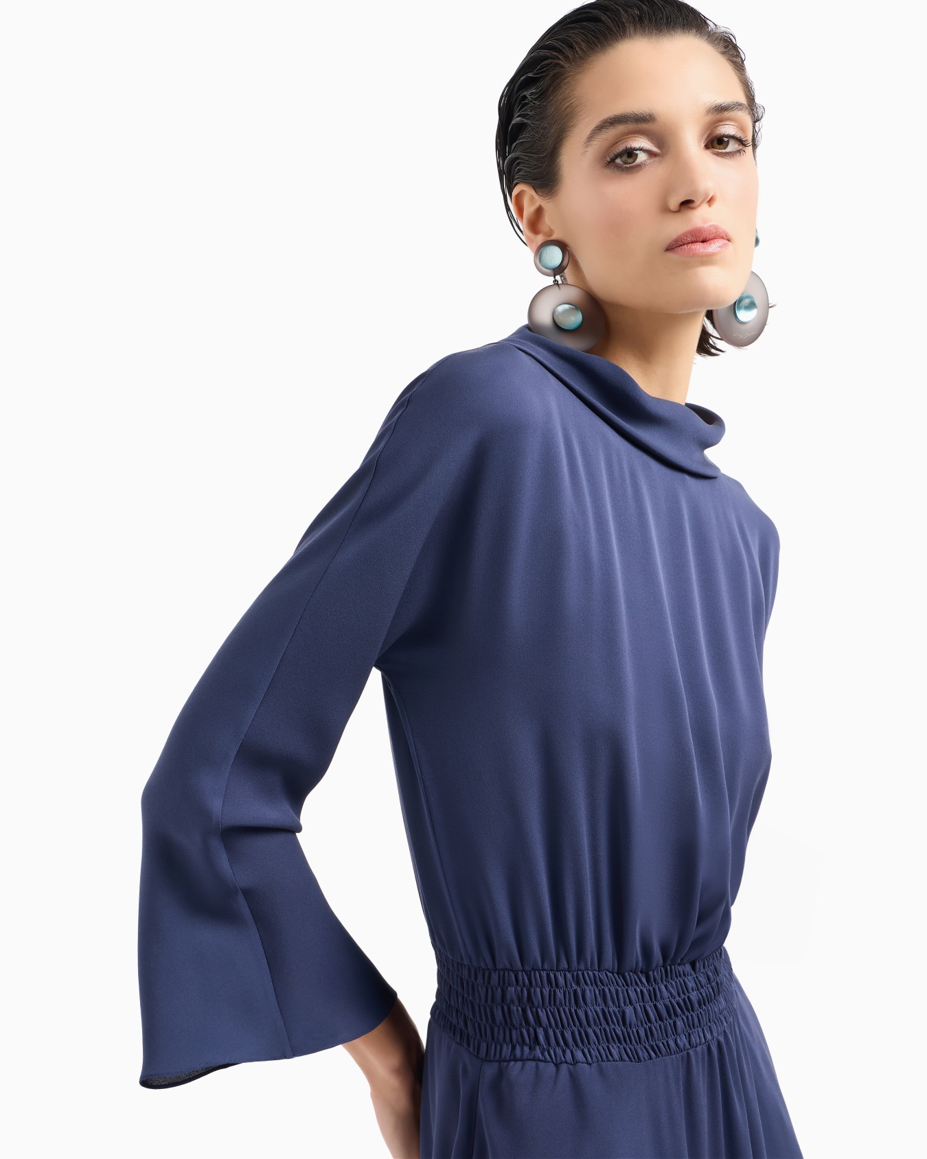 Robe longue en triple georgette de soie ASV Diapositive 4