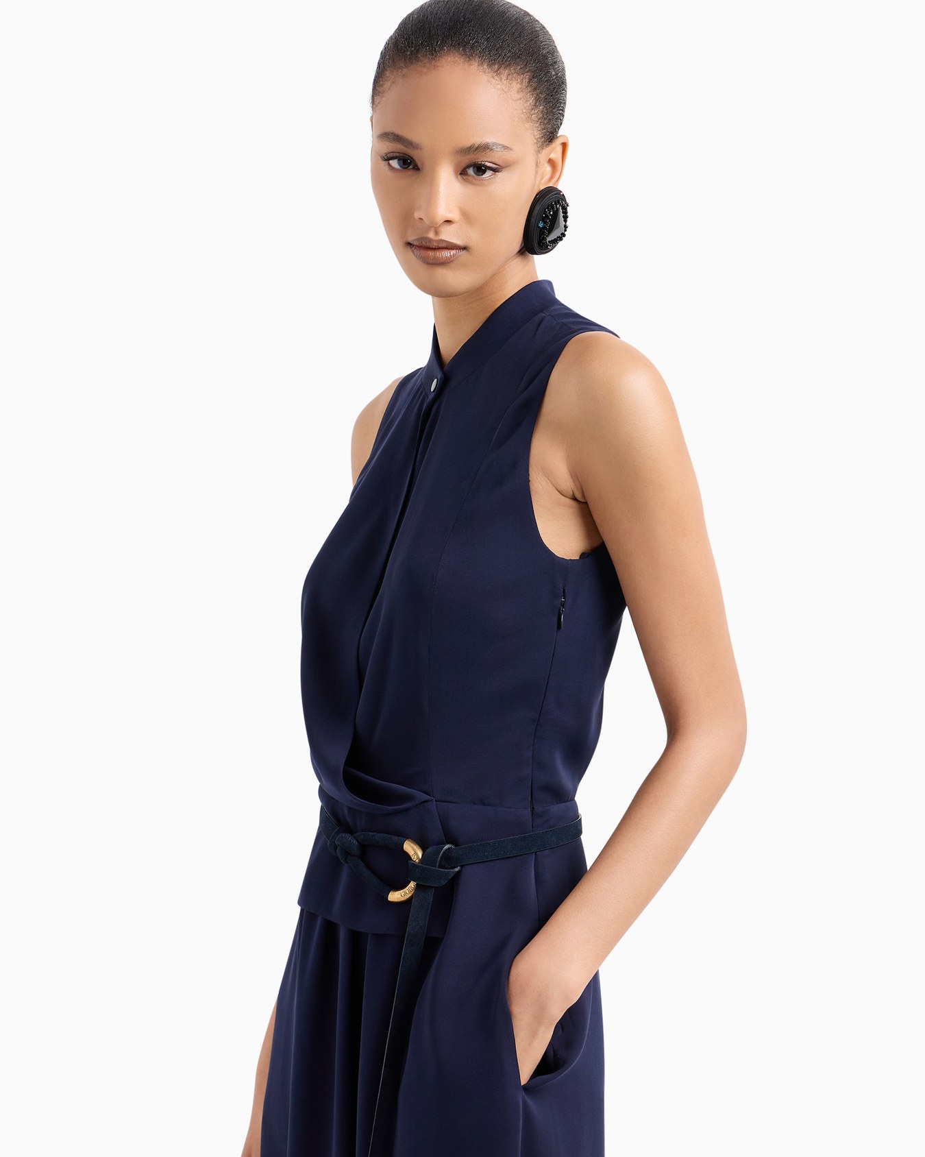ASV triple silk georgette midi dress Slide 5