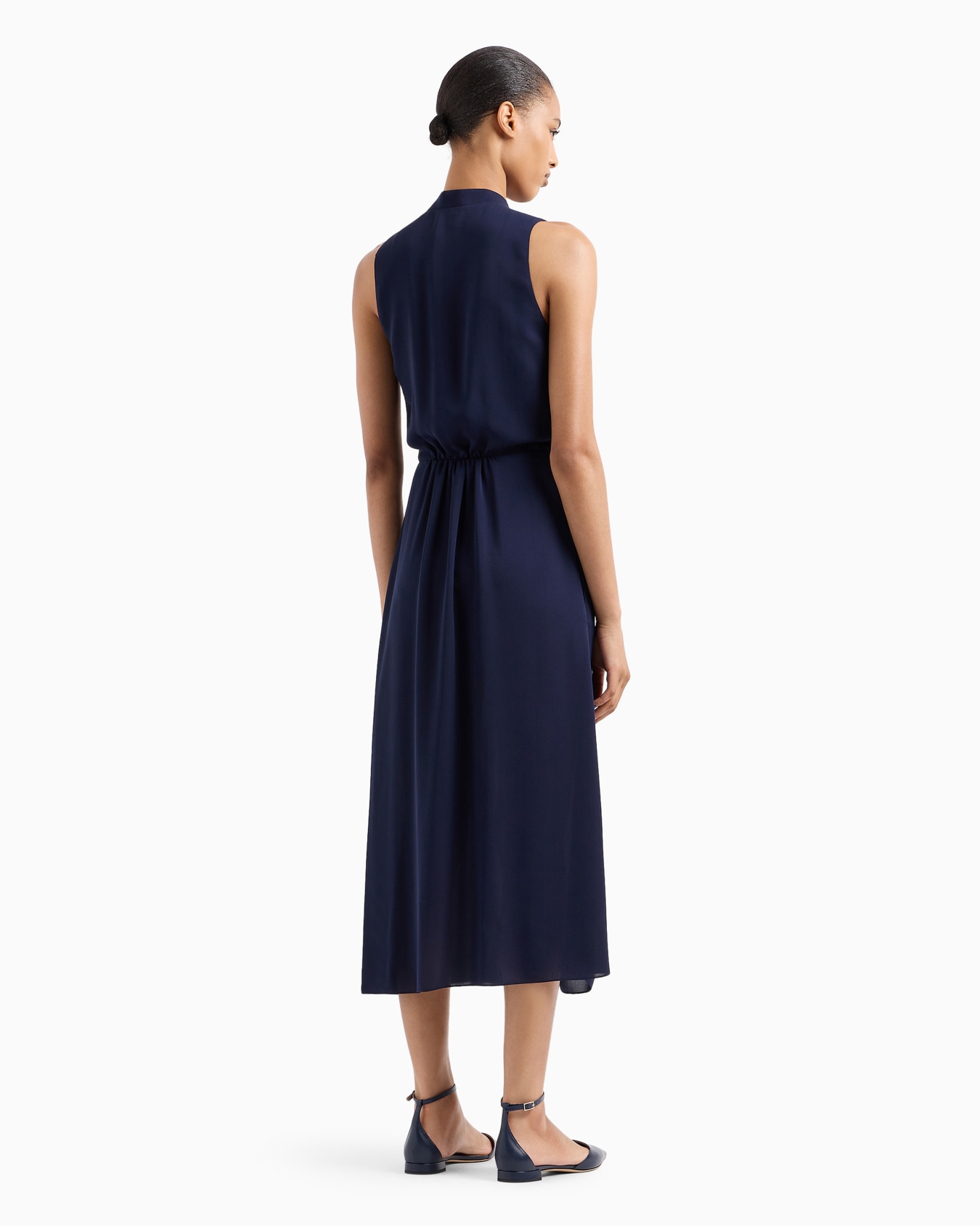 ASV triple silk georgette midi dress Slide 3