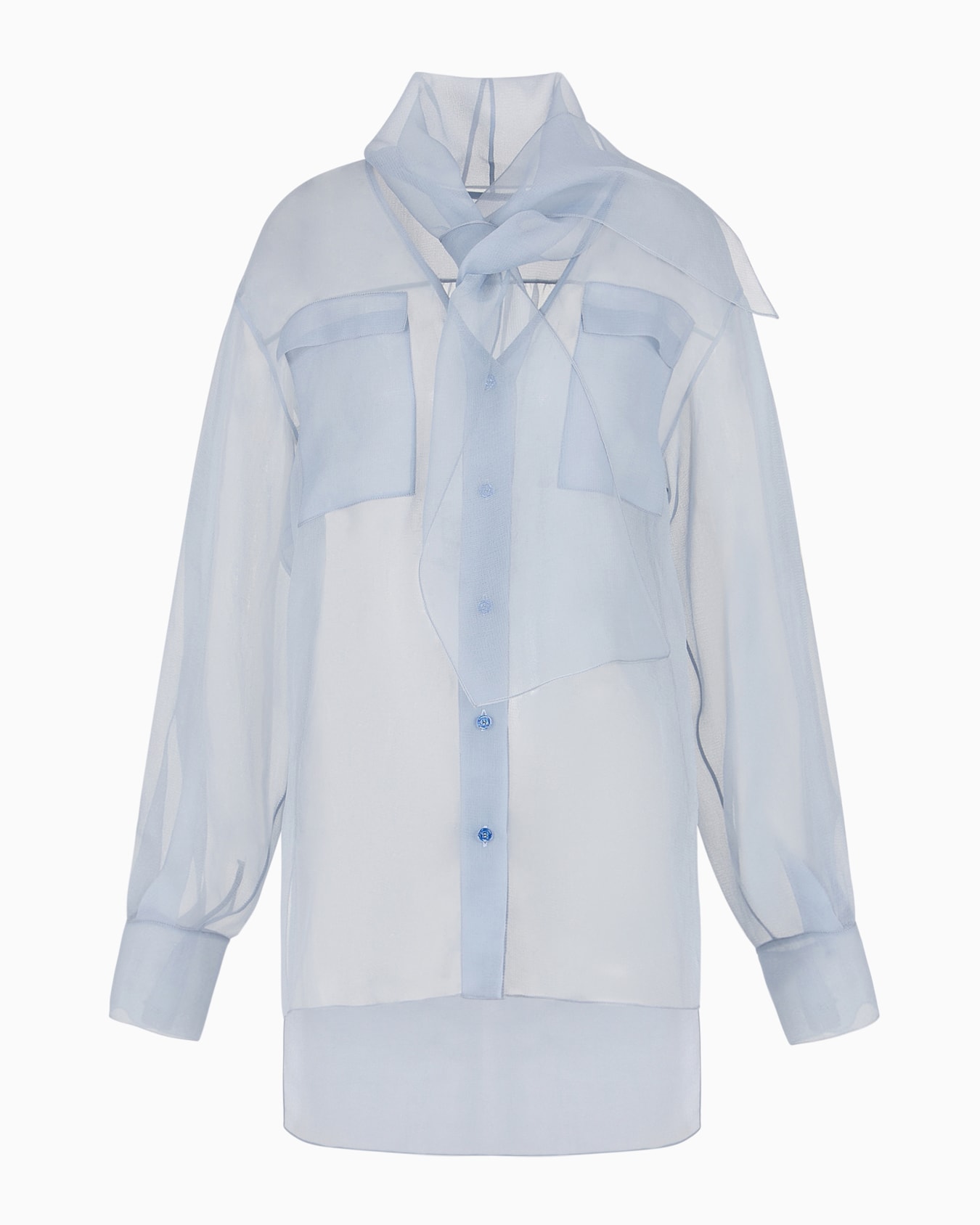 Camicia in organza di seta Slide 0