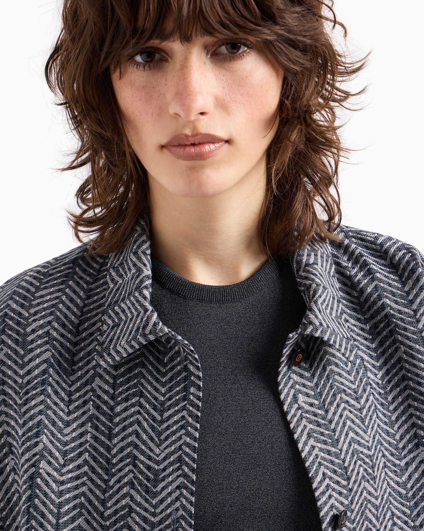 Virgin wool gabardine chevron blouson Slide 5