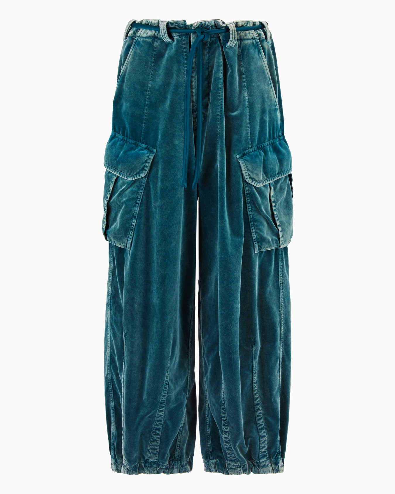 Cotton-velvet cargo trousers Slide 0