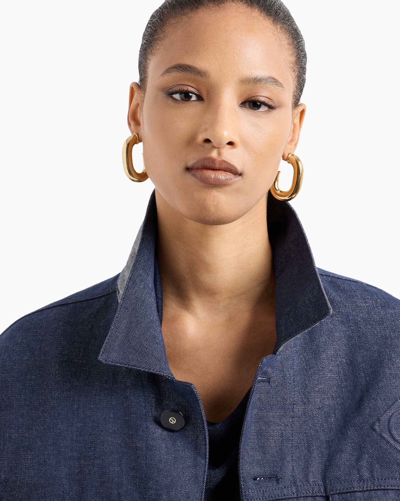 Blouson en denim de coton, viscose et lurex Collection Denim Diapositive 5