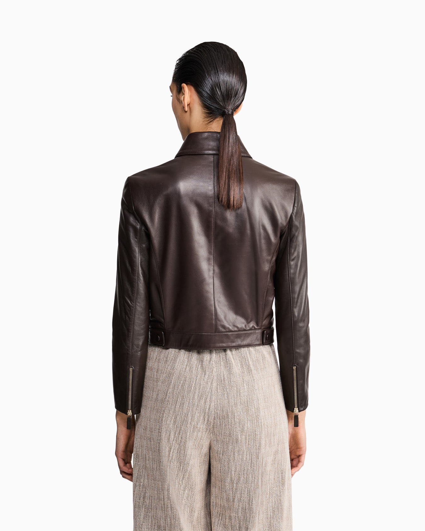 Short nappa-leather jacket Slide 6