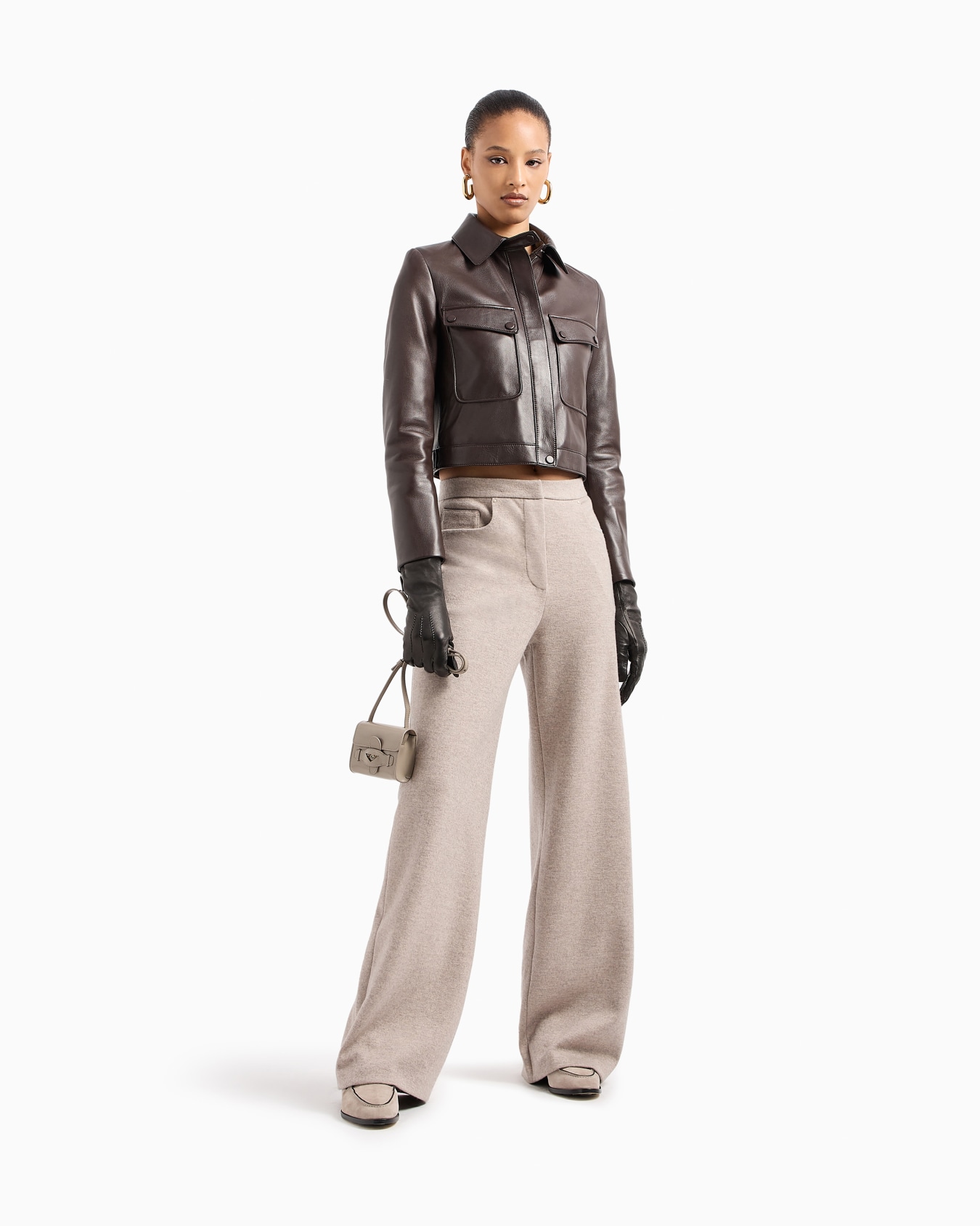 Short nappa-leather jacket Slide 2