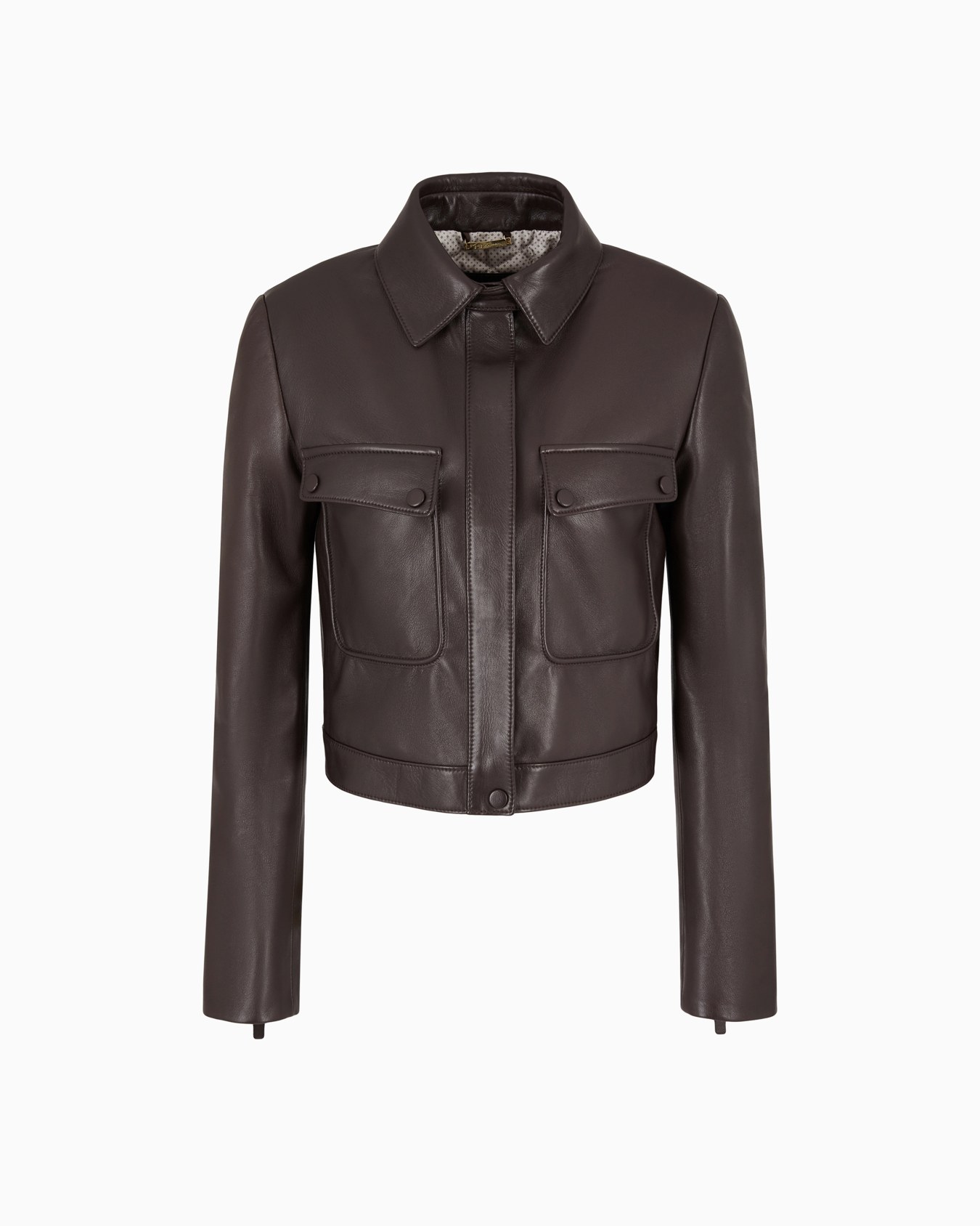 Short nappa-leather jacket Slide 0