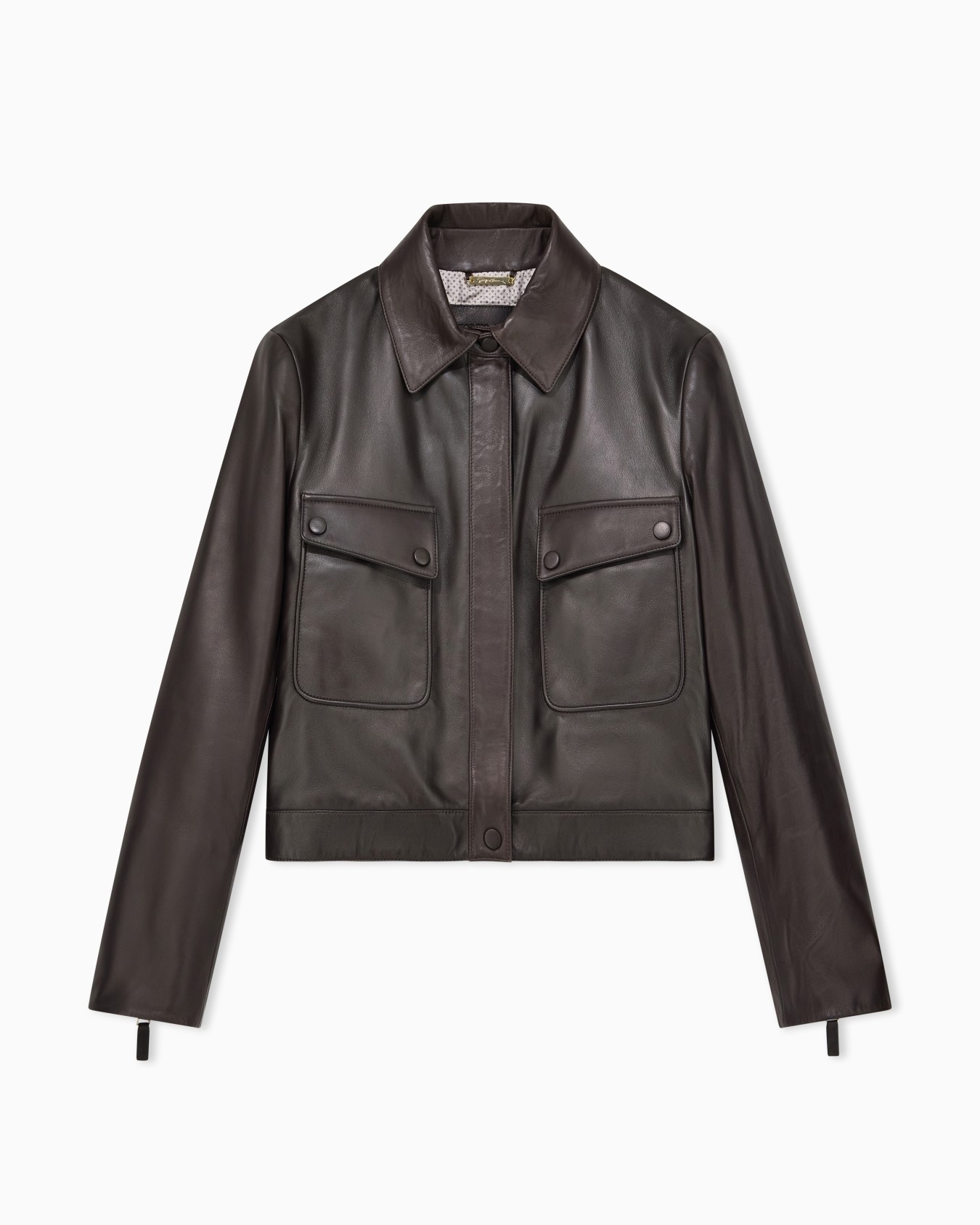Short nappa-leather jacket Slide 0