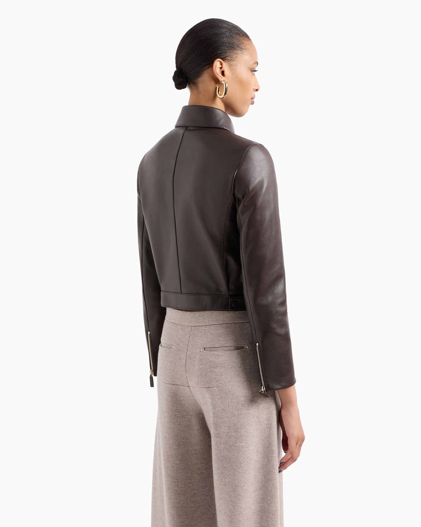 Short nappa-leather jacket Slide 3