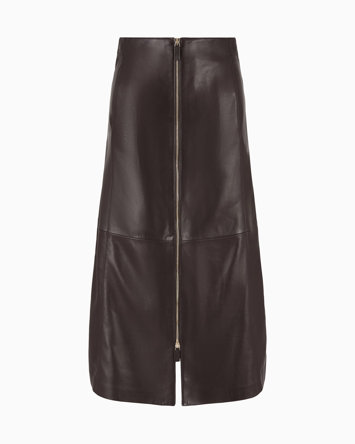 Nappa leather midi skirt Slide 0