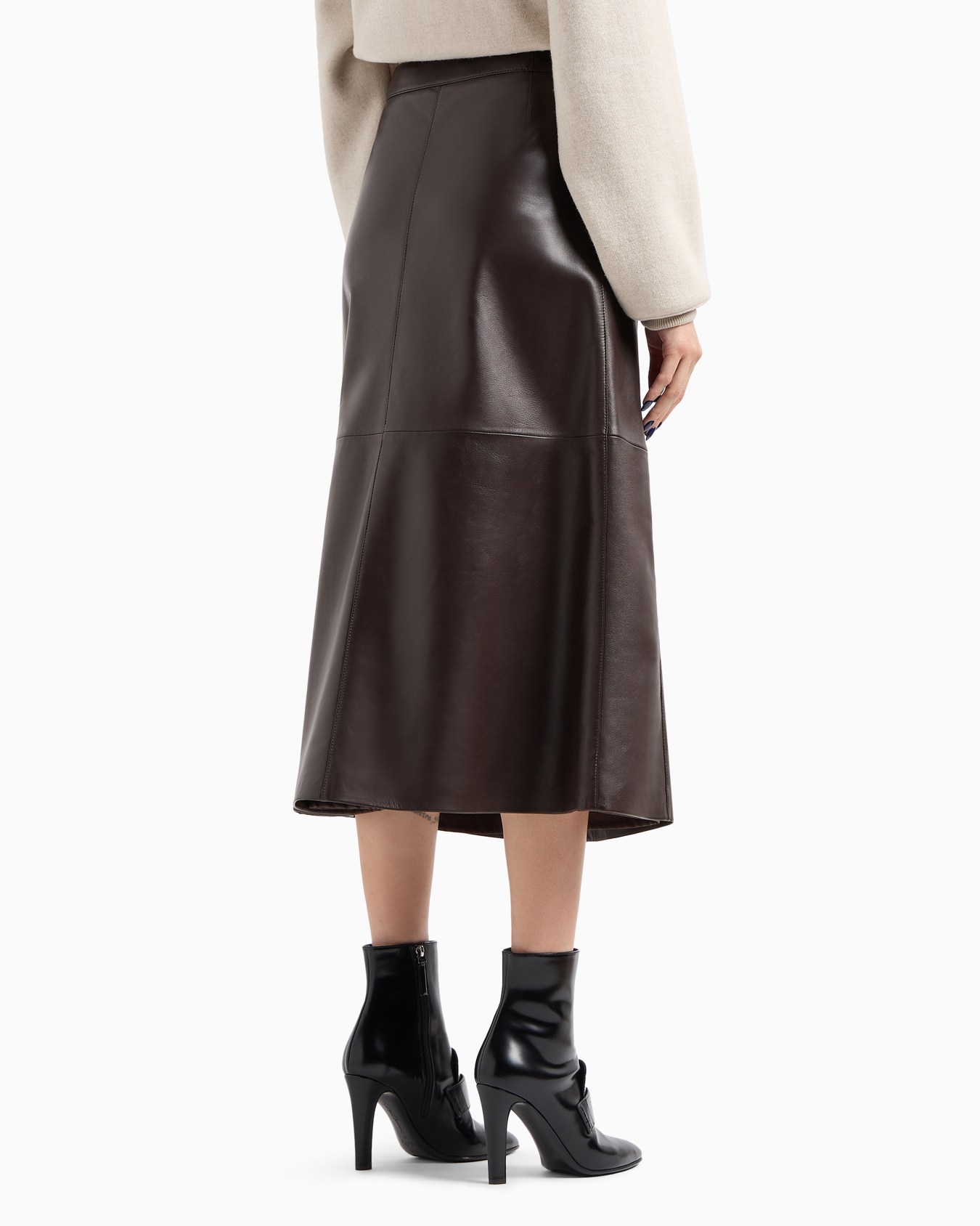 Nappa leather midi skirt Slide 3