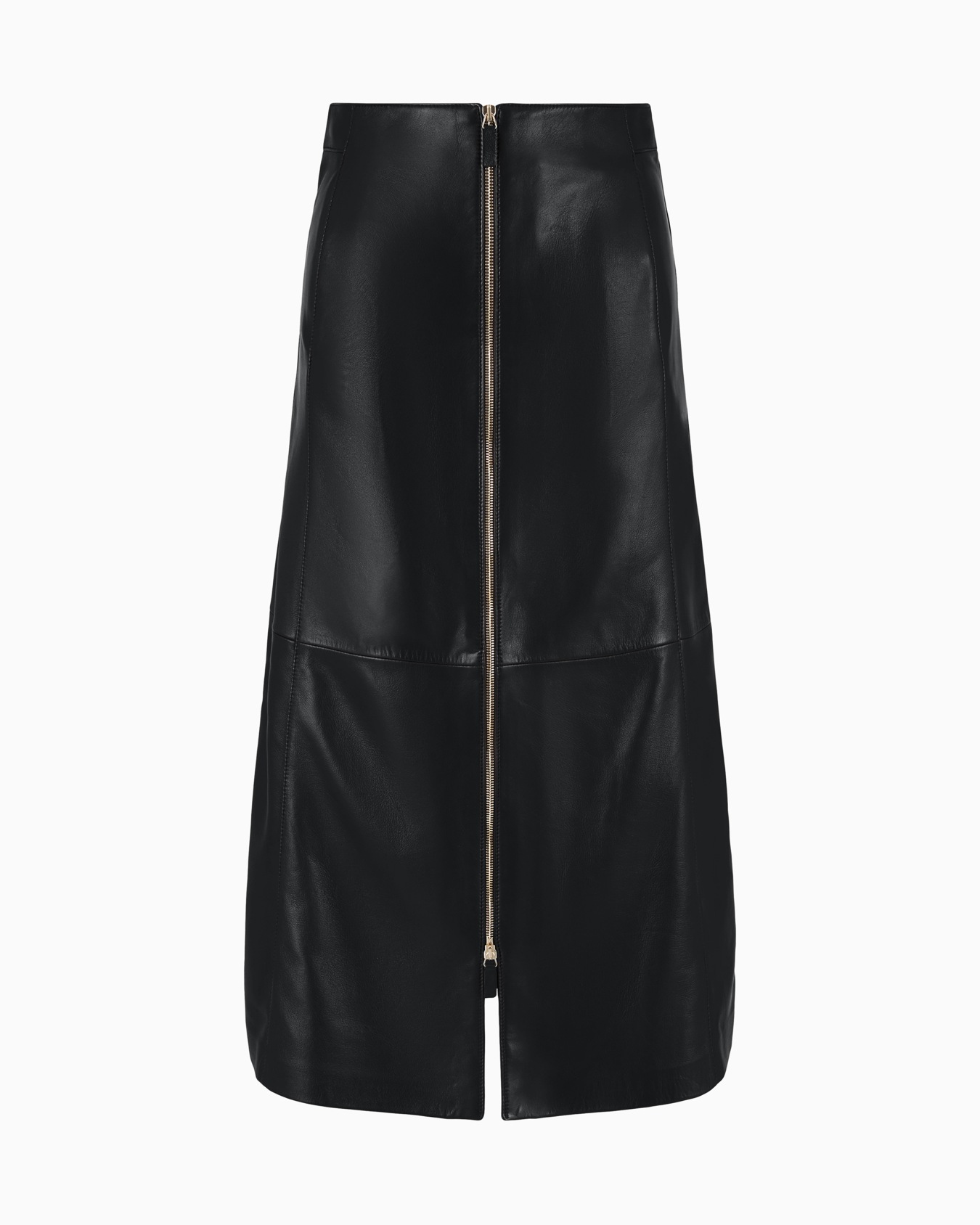 Nappa leather midi skirt Slide 0