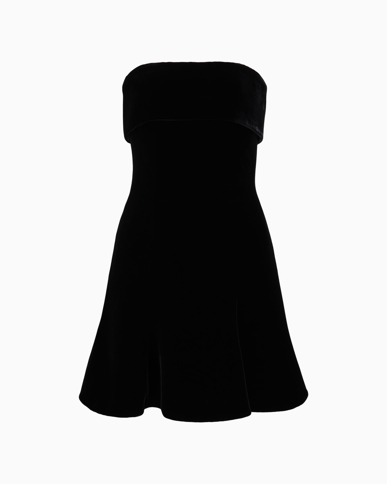 Kurzes Bustierkleid aus Samt Folie 0