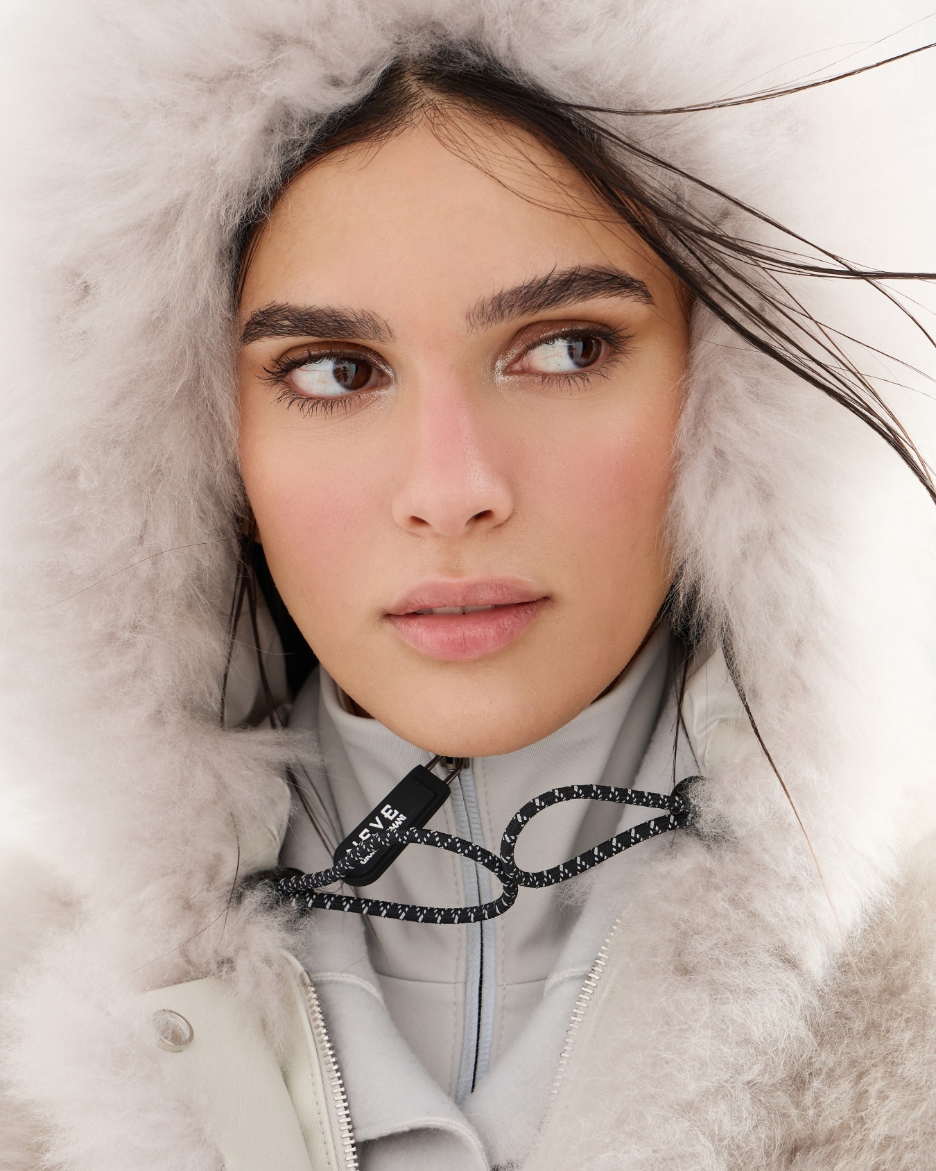 Giorgio Armani Neve hooded pea coat in alpaca Slide 5