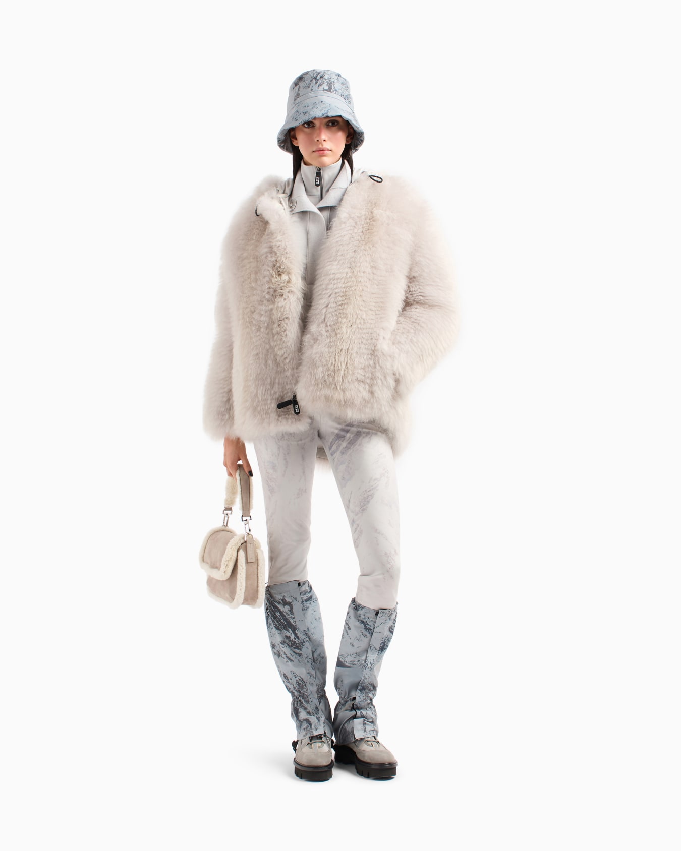 Giorgio Armani Neve hooded pea coat in alpaca Slide 2