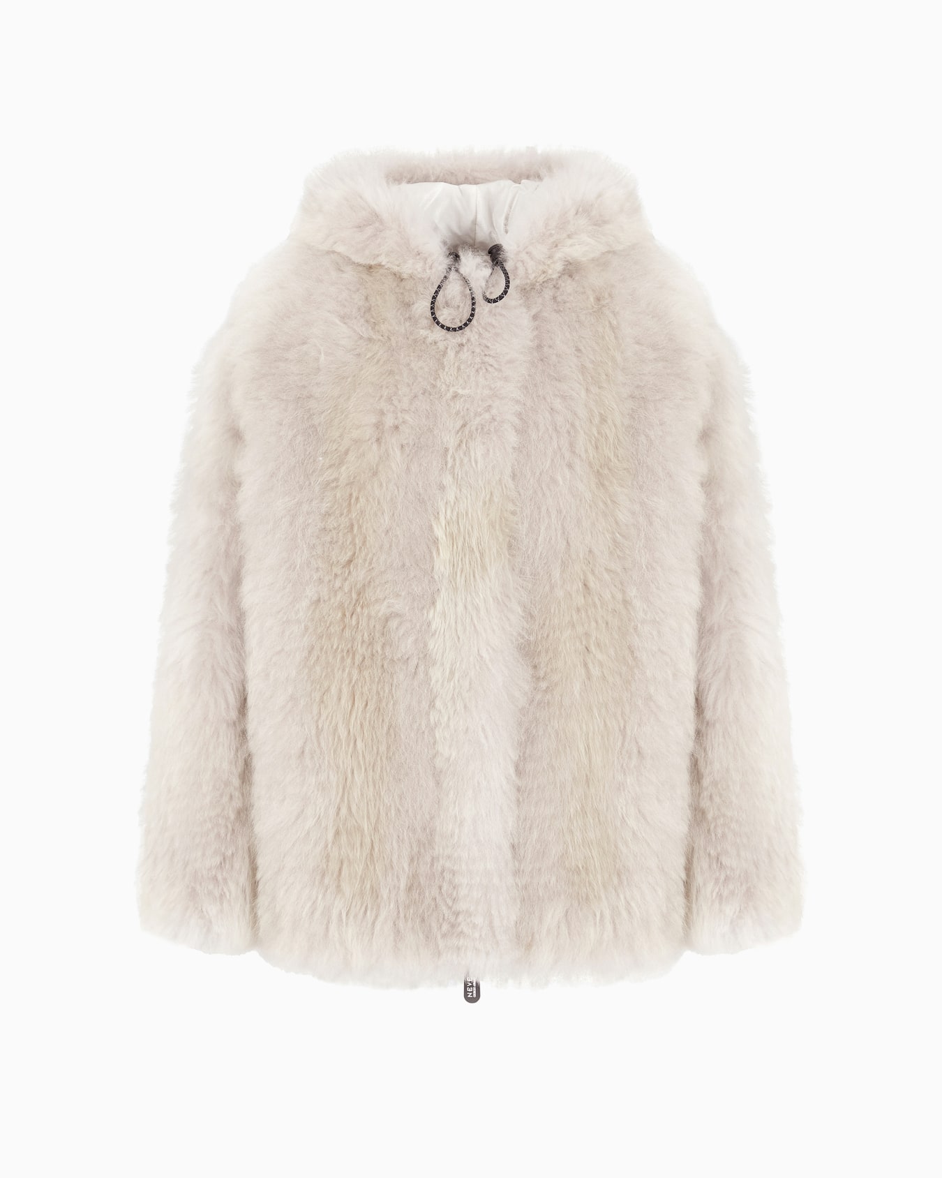 Giorgio Armani Neve hooded pea coat in alpaca Slide 0