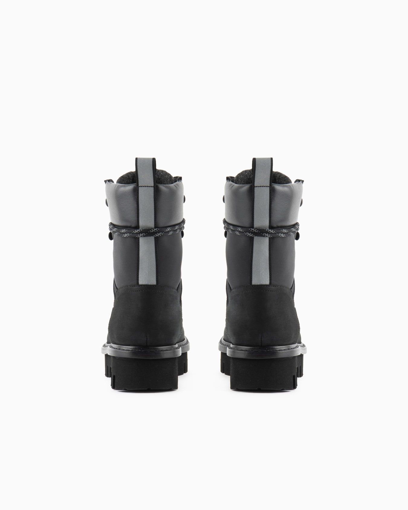 Giorgio Armani Neve lace-up ankle boots in nubuck, technical fabric and nappa leather Slide 2