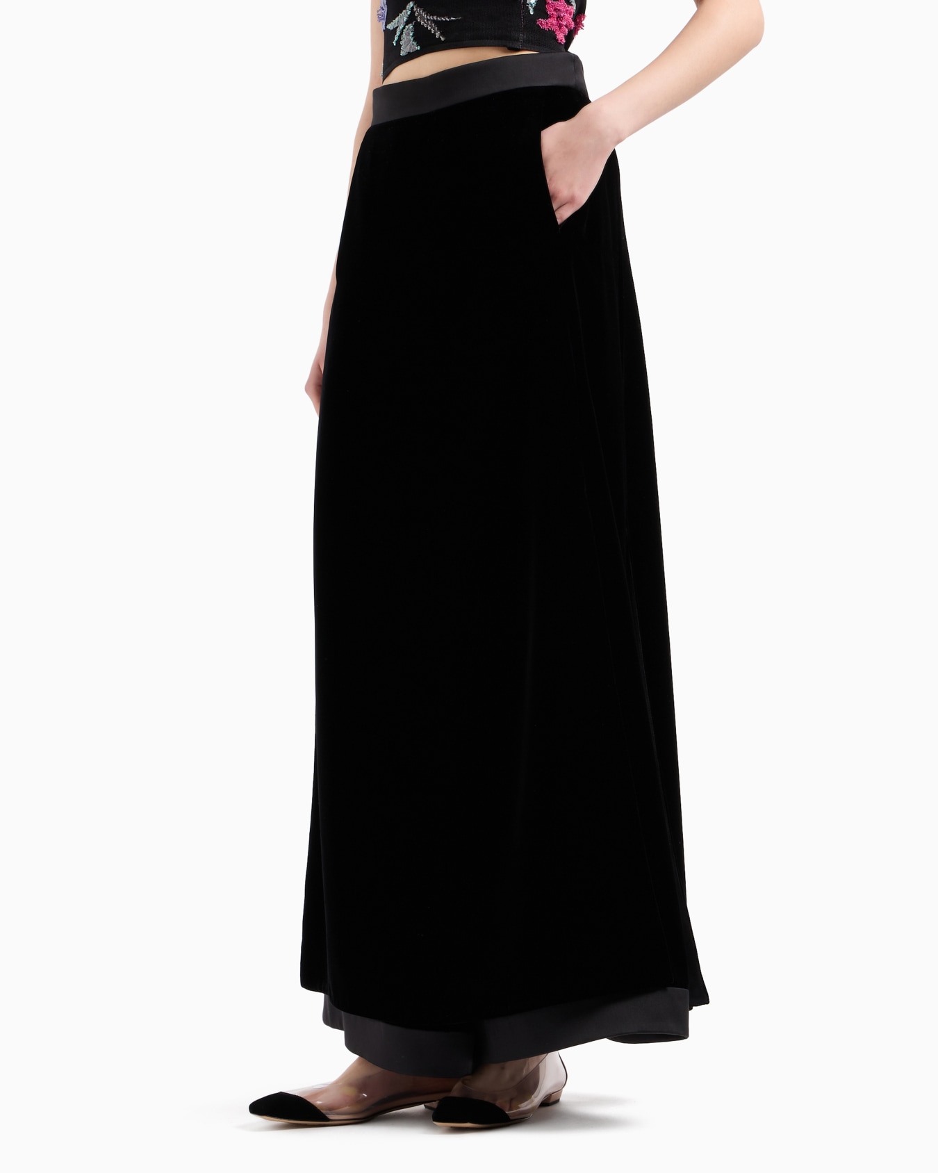 Silk velvet culottes Slide 1
