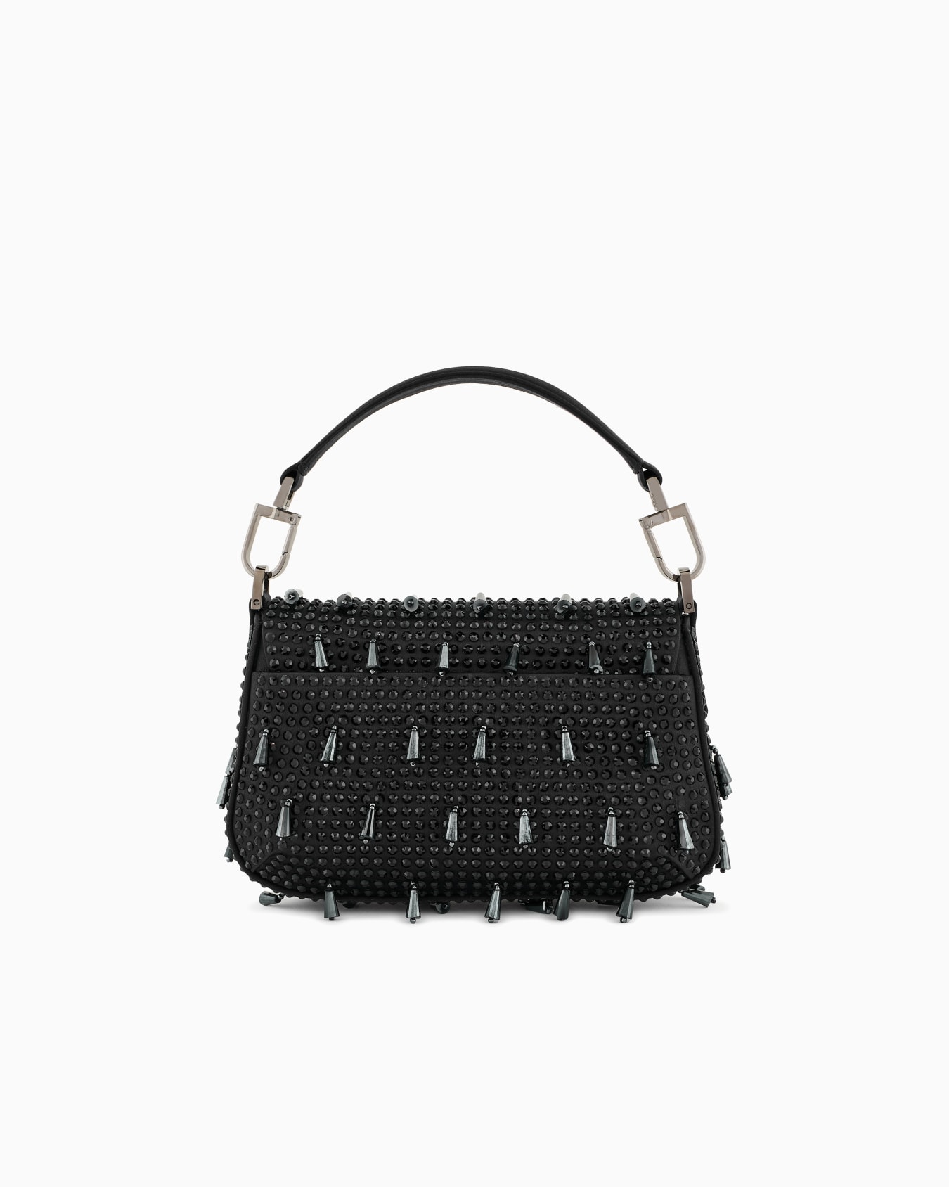 La Prima Soft mini satin handbag with rhinestone and bead embroidery Diapositiva 2