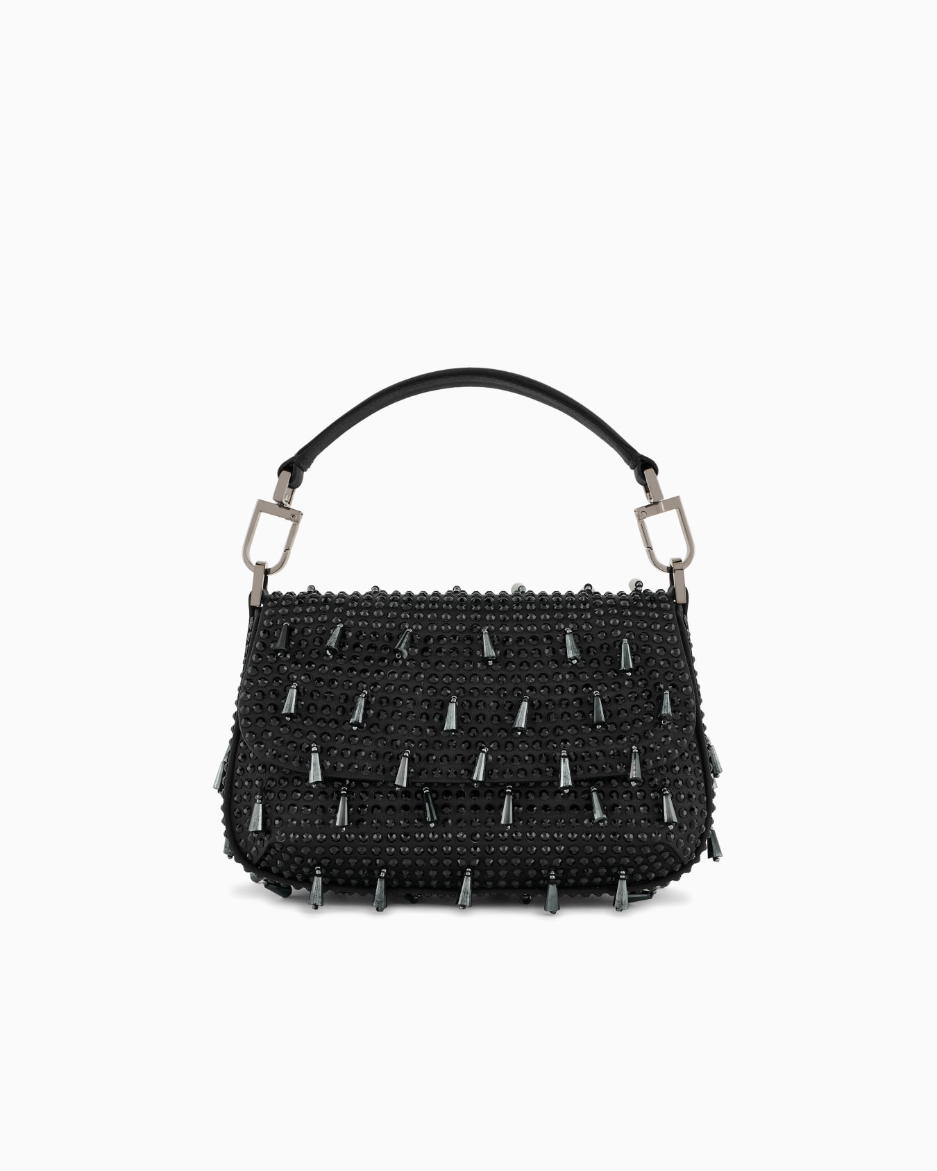La Prima Soft mini satin handbag with rhinestone and bead embroidery Diapositiva 0