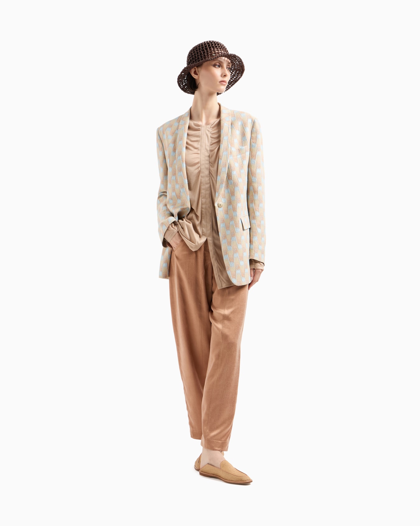 Straight-cut viscose and cupro trousers Slide 2