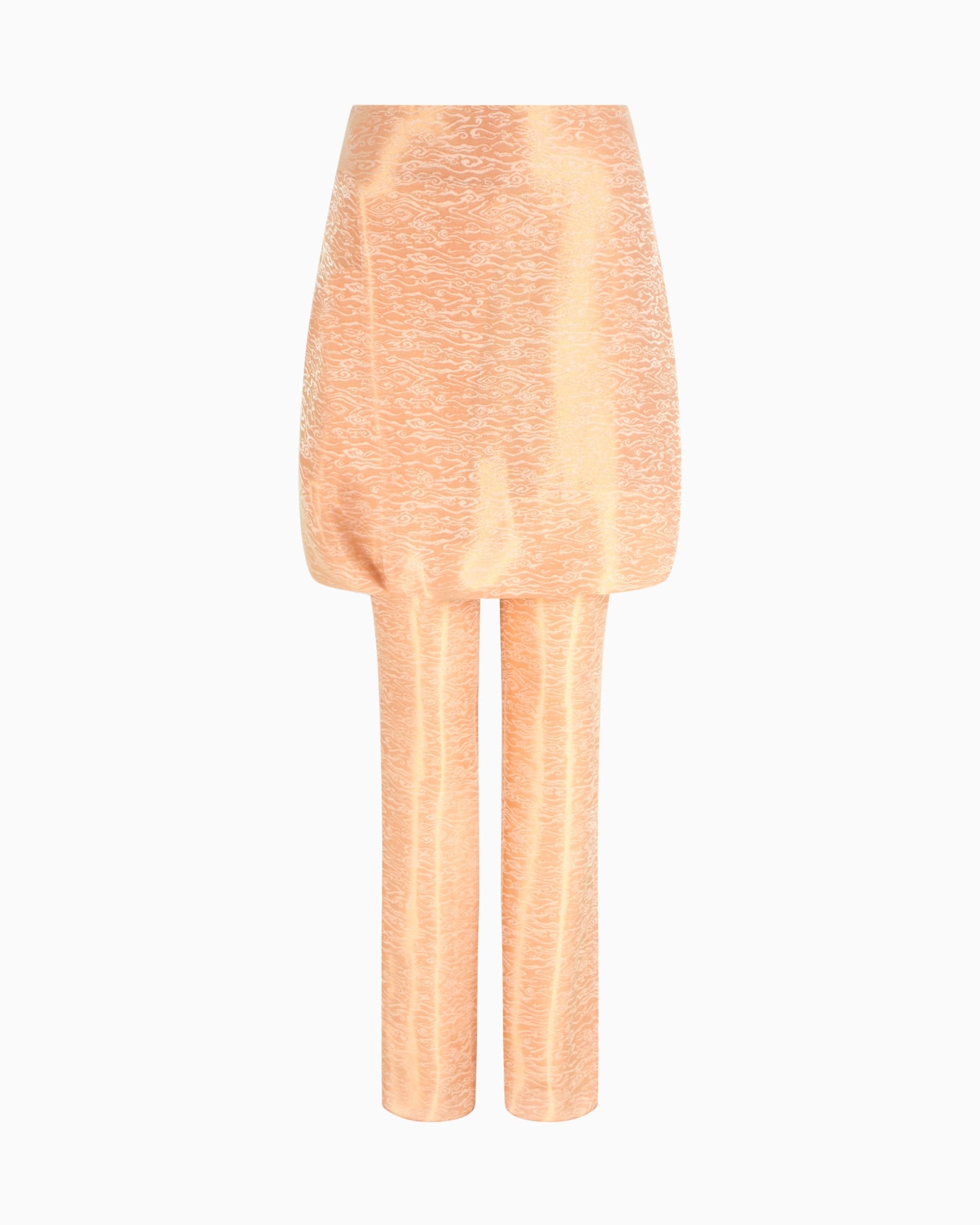 Trousers with lurex jacquard viscose and silk panel Slide 0
