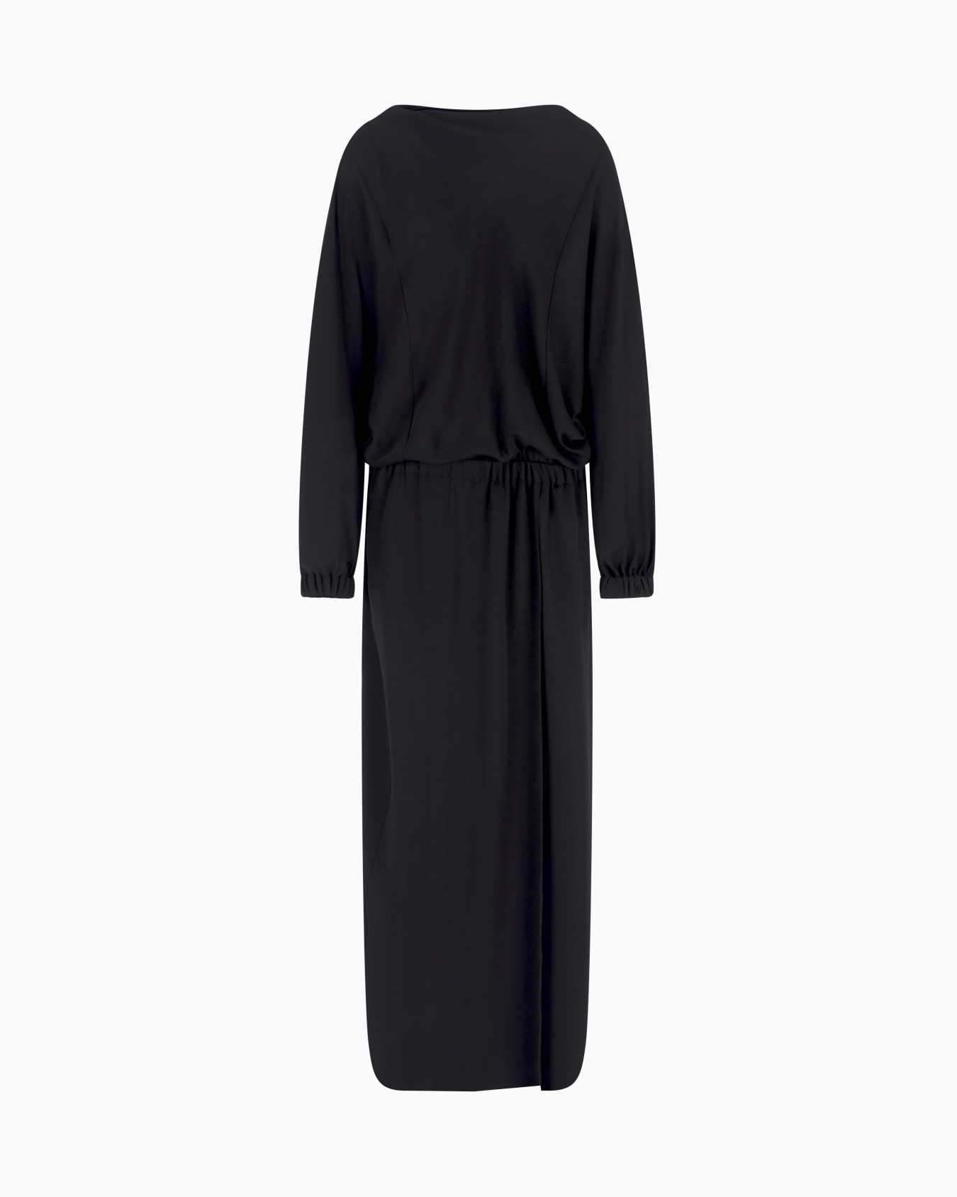 Long triple silk georgette dress Slide 0