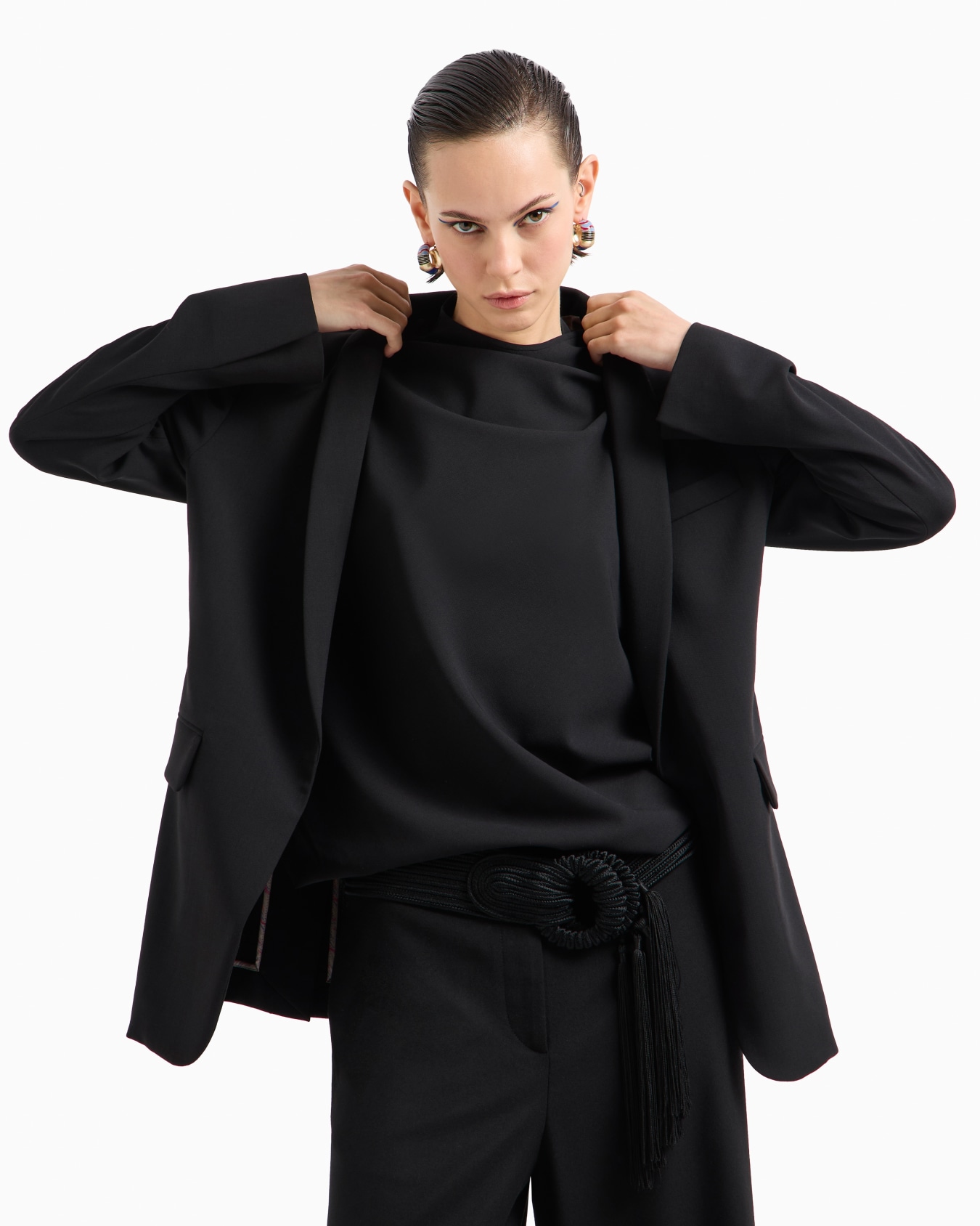 Stretch barathea-wool blouse Slide 6