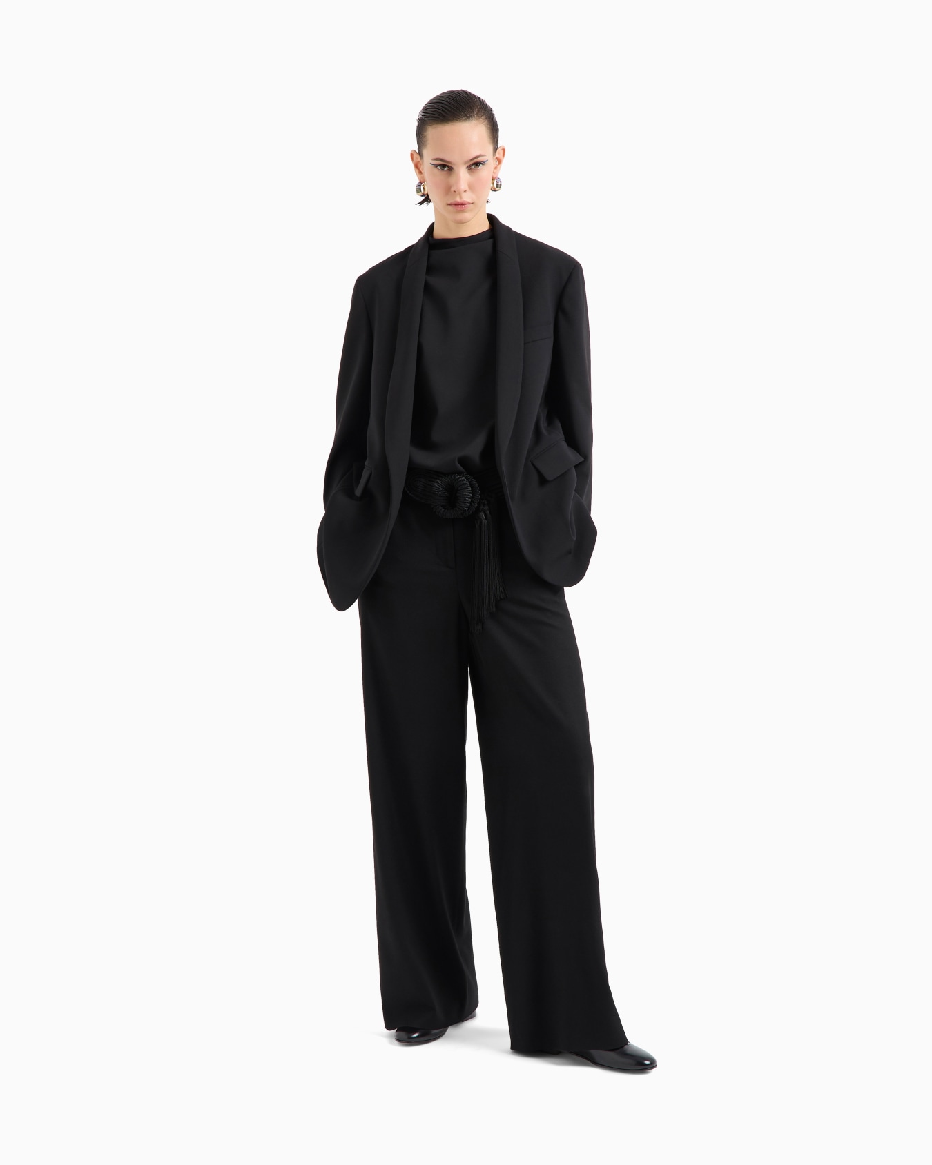 Stretch barathea-wool blouse Slide 2