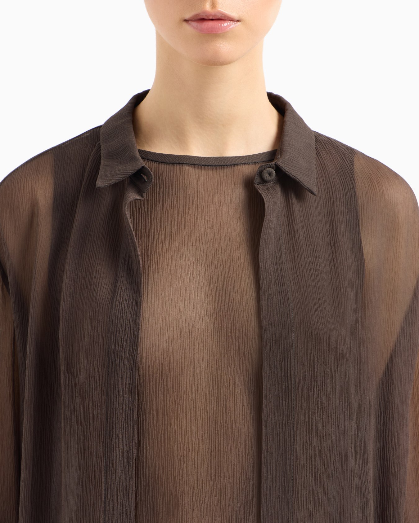 Silk crépon loose shirt Slide 4