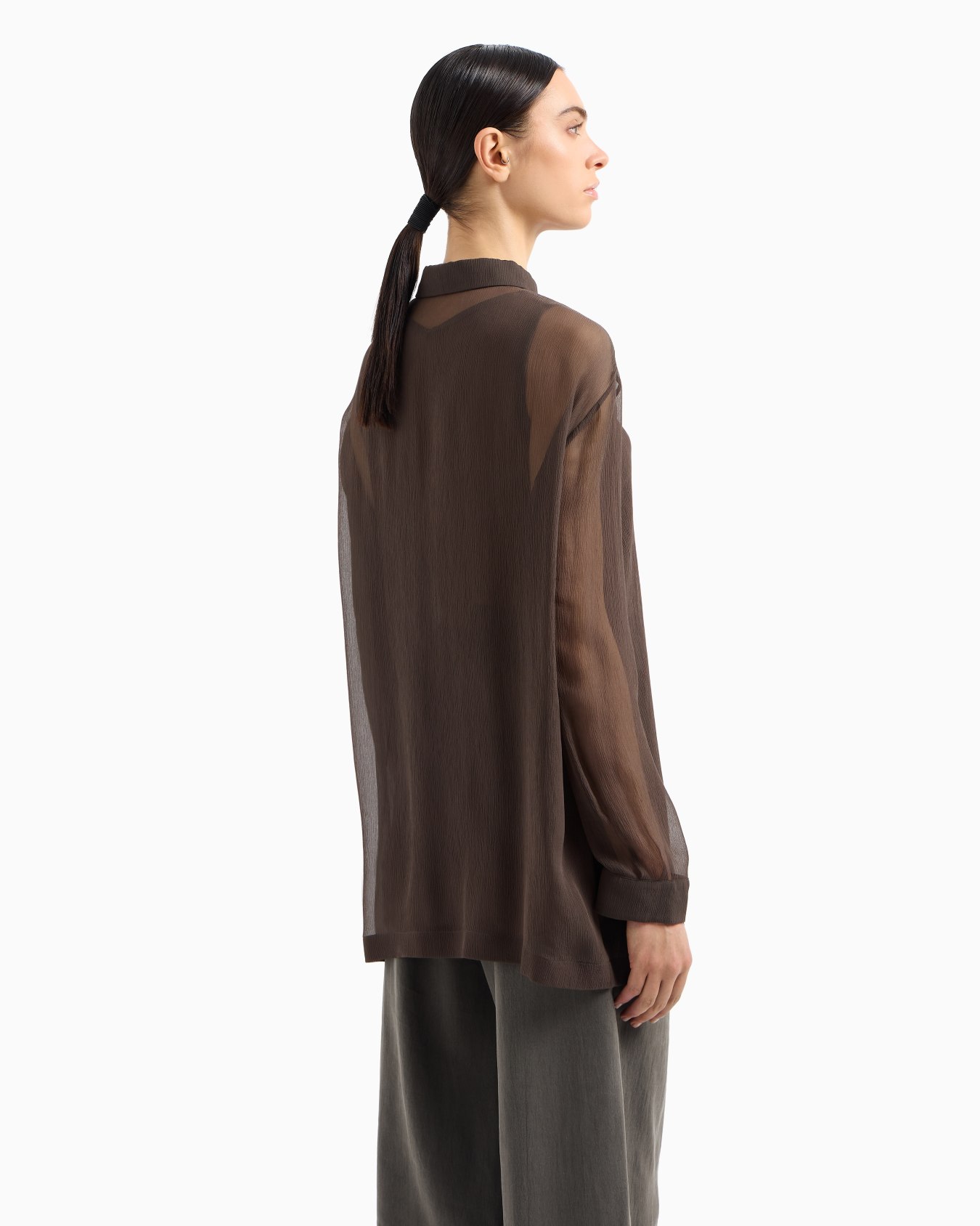 Silk crépon loose shirt Slide 2