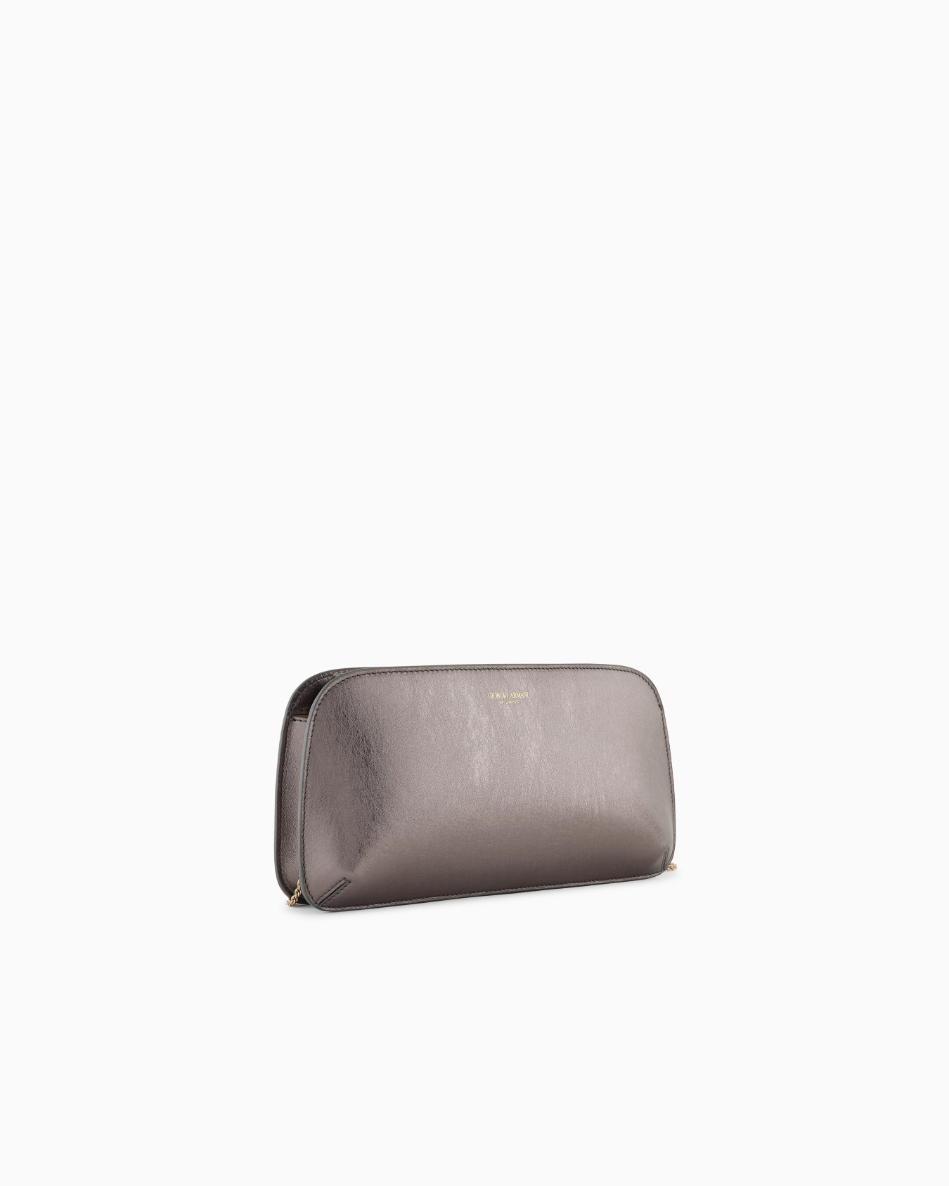 Lamé leather la Prima horizontal clutch bag Slide 1
