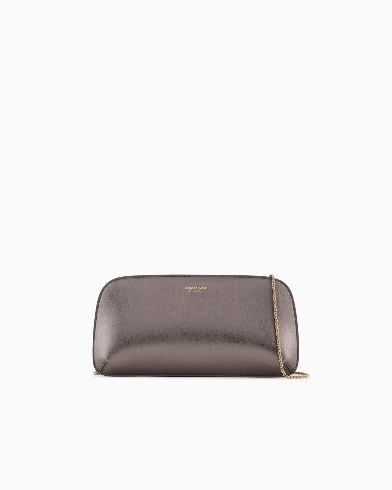Lamé leather la Prima horizontal clutch bag Slide 0