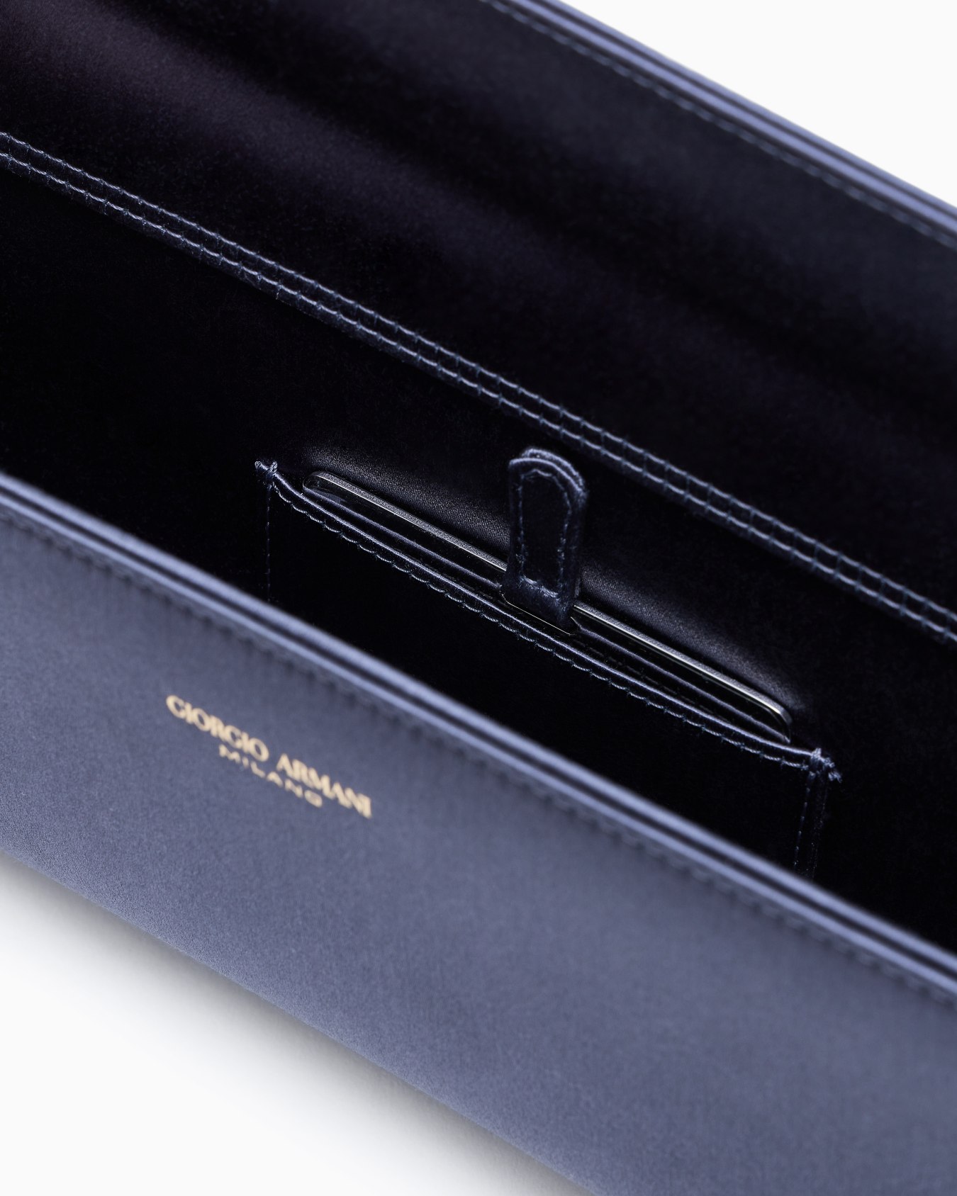 Satin horizontal la Prima clutch bag Slide 3