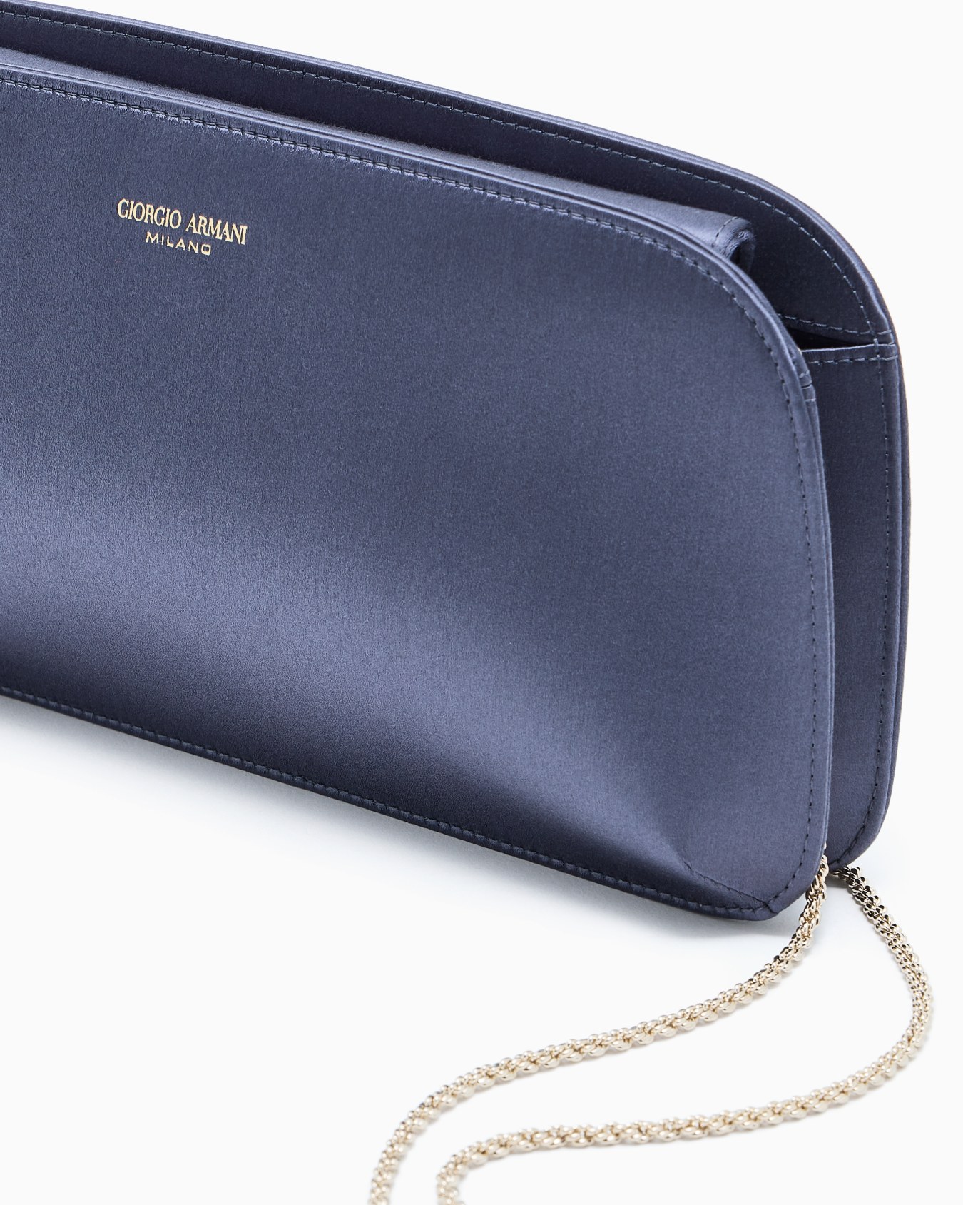 Satin horizontal la Prima clutch bag Slide 4