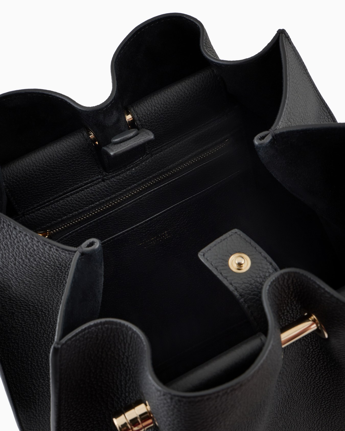 Medium shopper bag in pebbled leather Slide 3