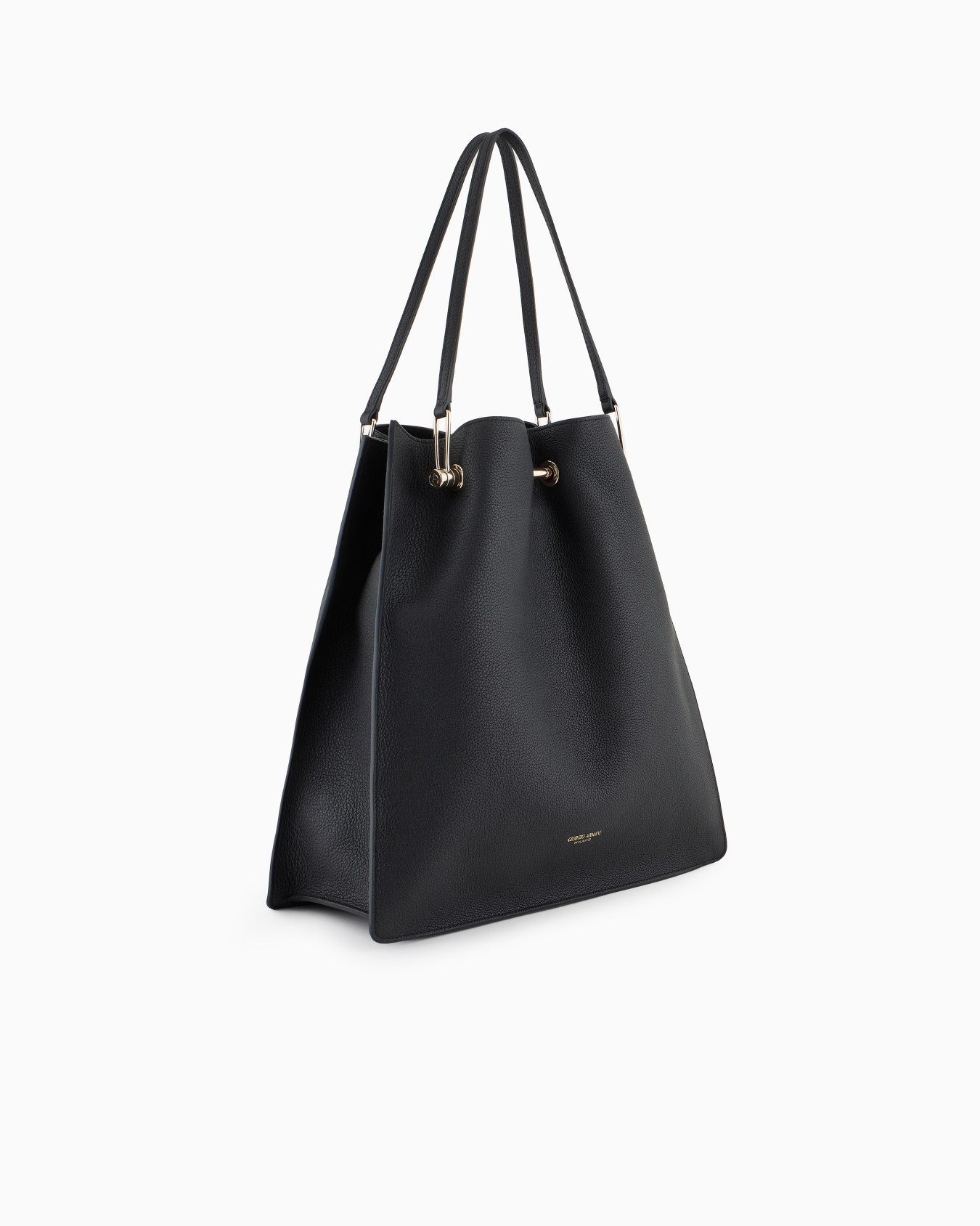 Medium shopper bag in pebbled leather Slide 1