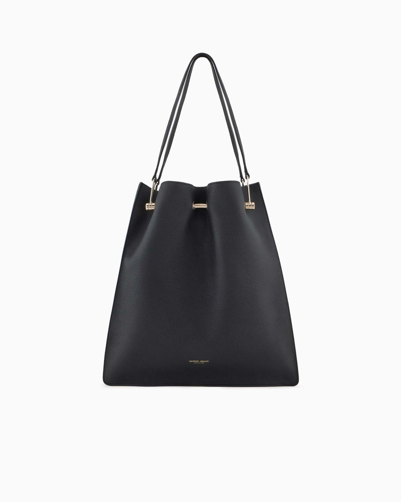 Medium shopper bag in pebbled leather Slide 0