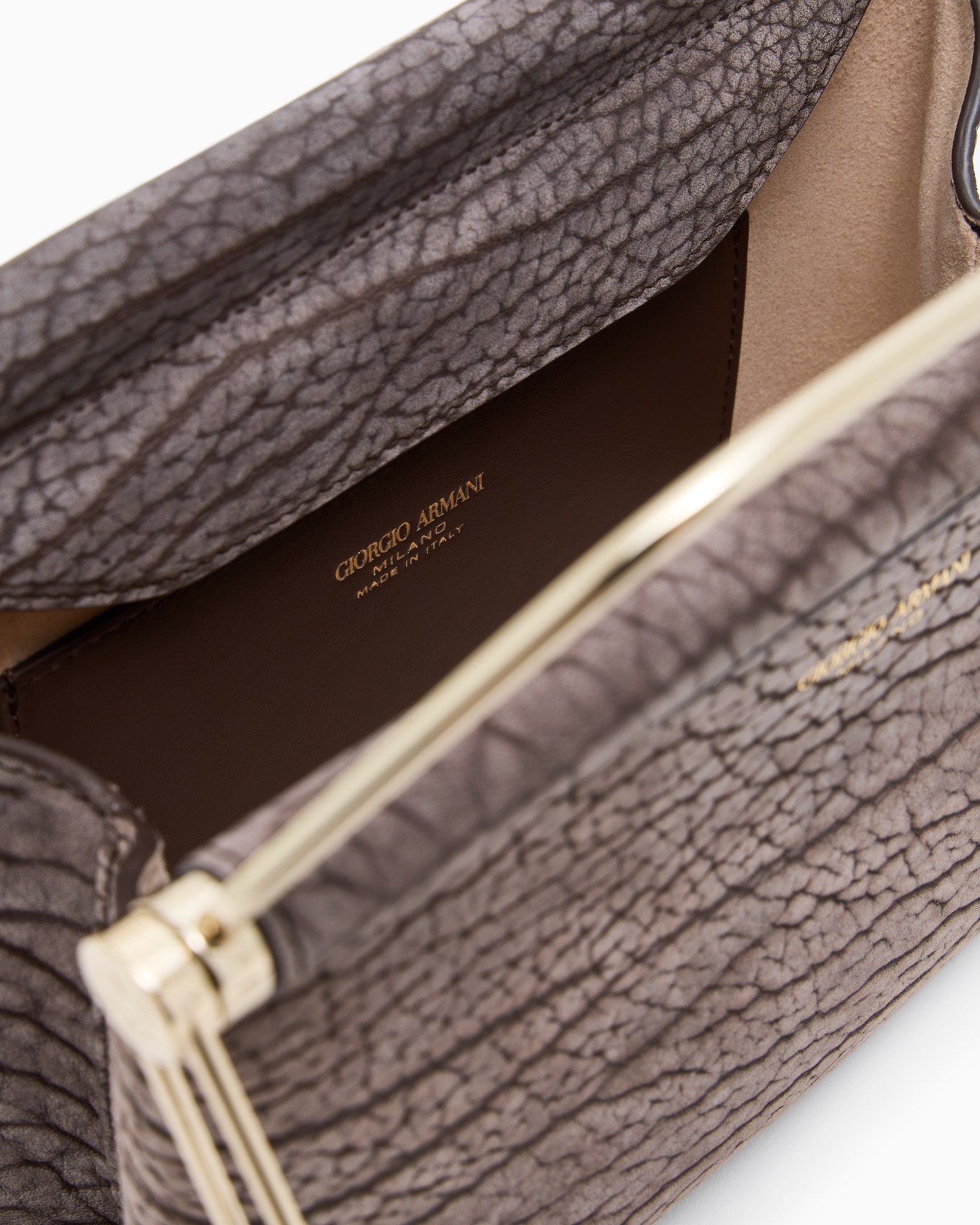 Small handbag in printed nubuck Slide 3