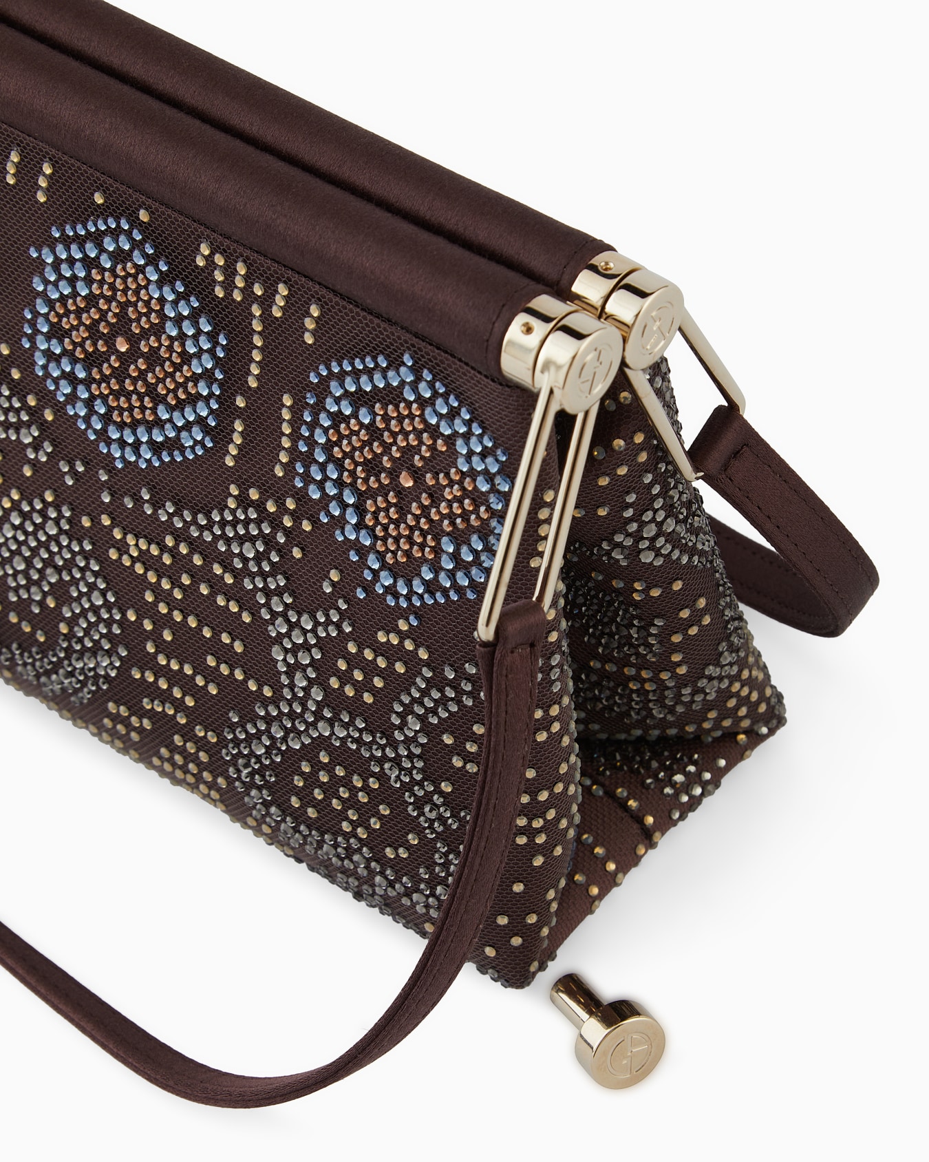 ハンドバッグ サテン／ラインストーン スモール スライドする 4