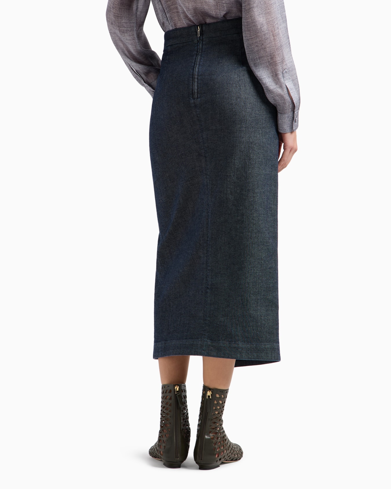 Midirock aus Stretch-Baumwolldenim Folie 2