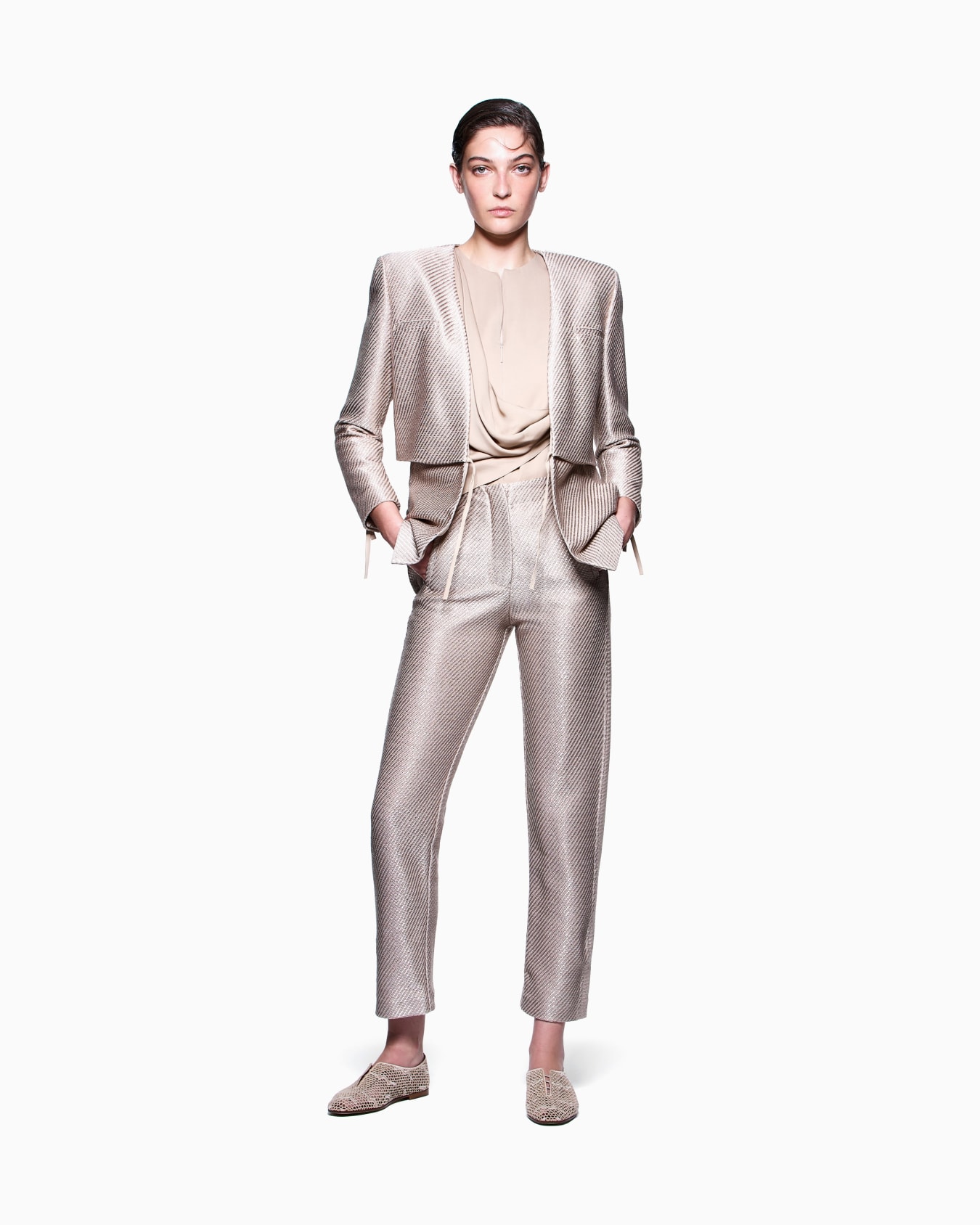 Top in silk double georgette Slide 1