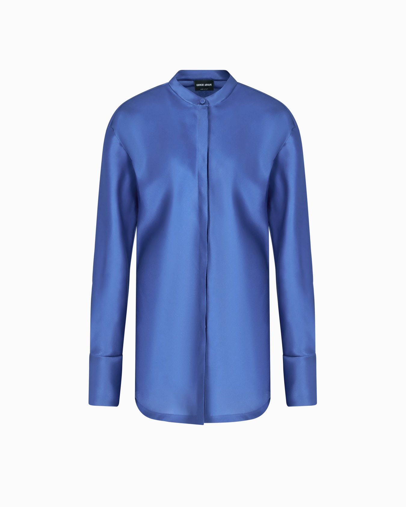 Camisa de manga larga de georgette triple de seda Diapositiva 0