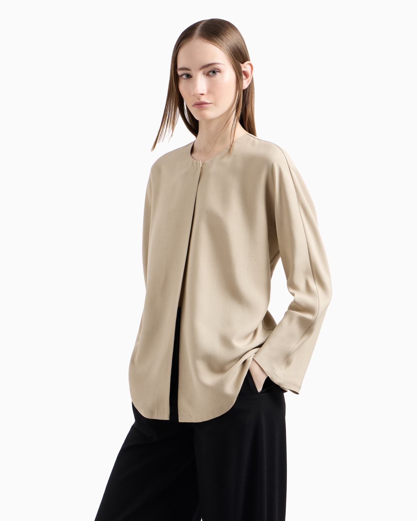 Chemise en shantung de soie lavée Diapositive 3
