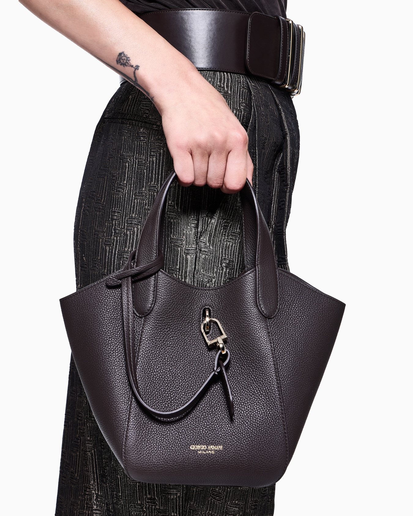 Petit sac à main en cuir grainé Diapositive 5