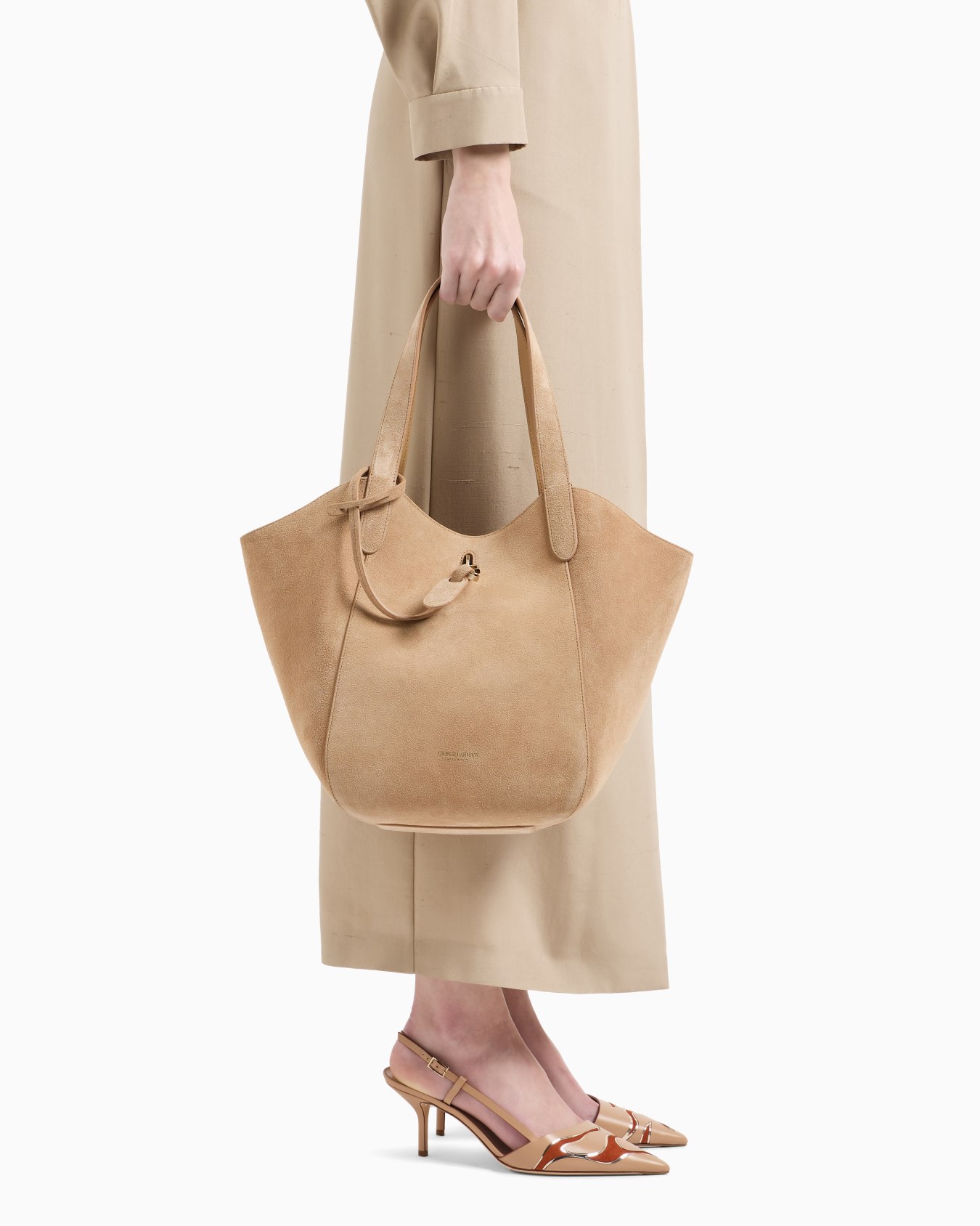 Medium suede handbag Slide 5