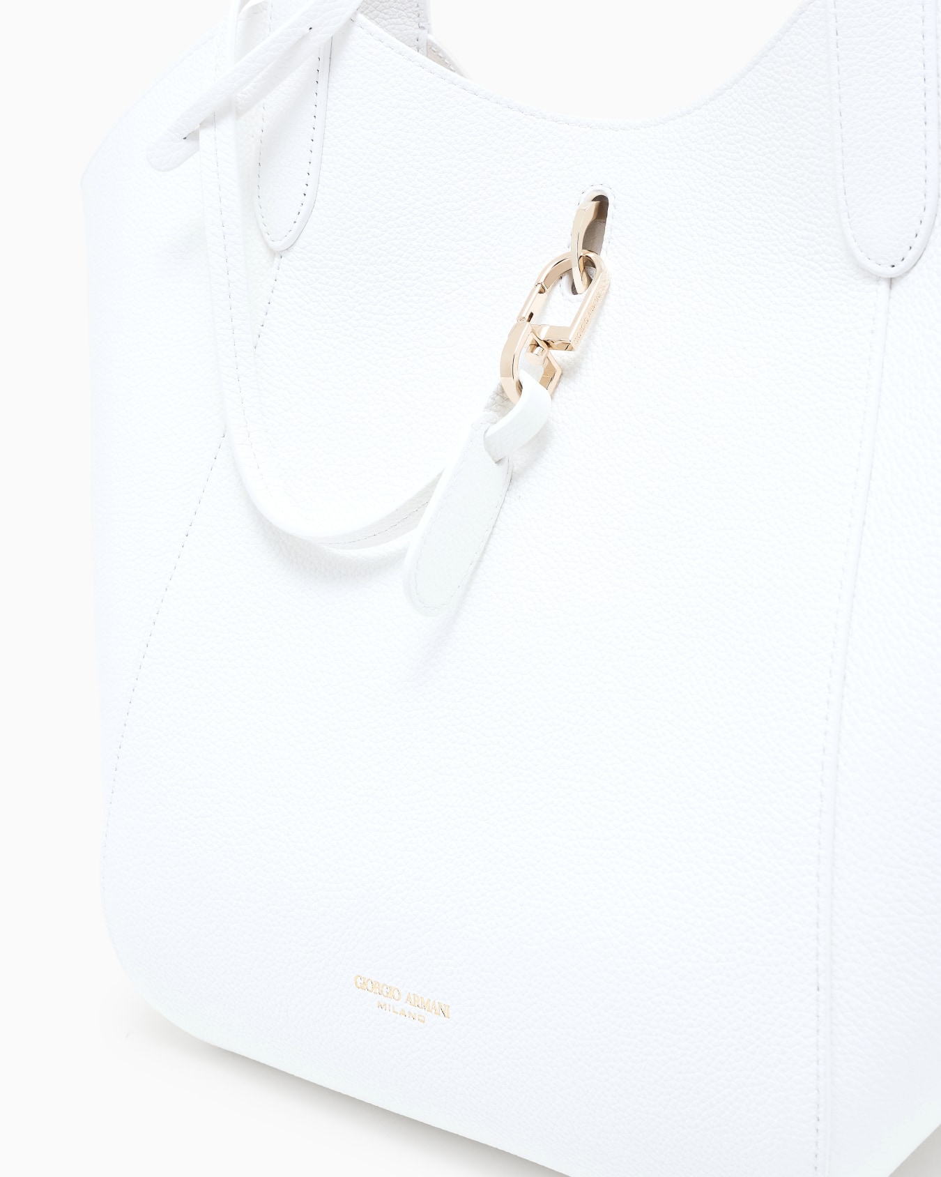 Sac à main de taille moyenne en cuir grainé Diapositive 4