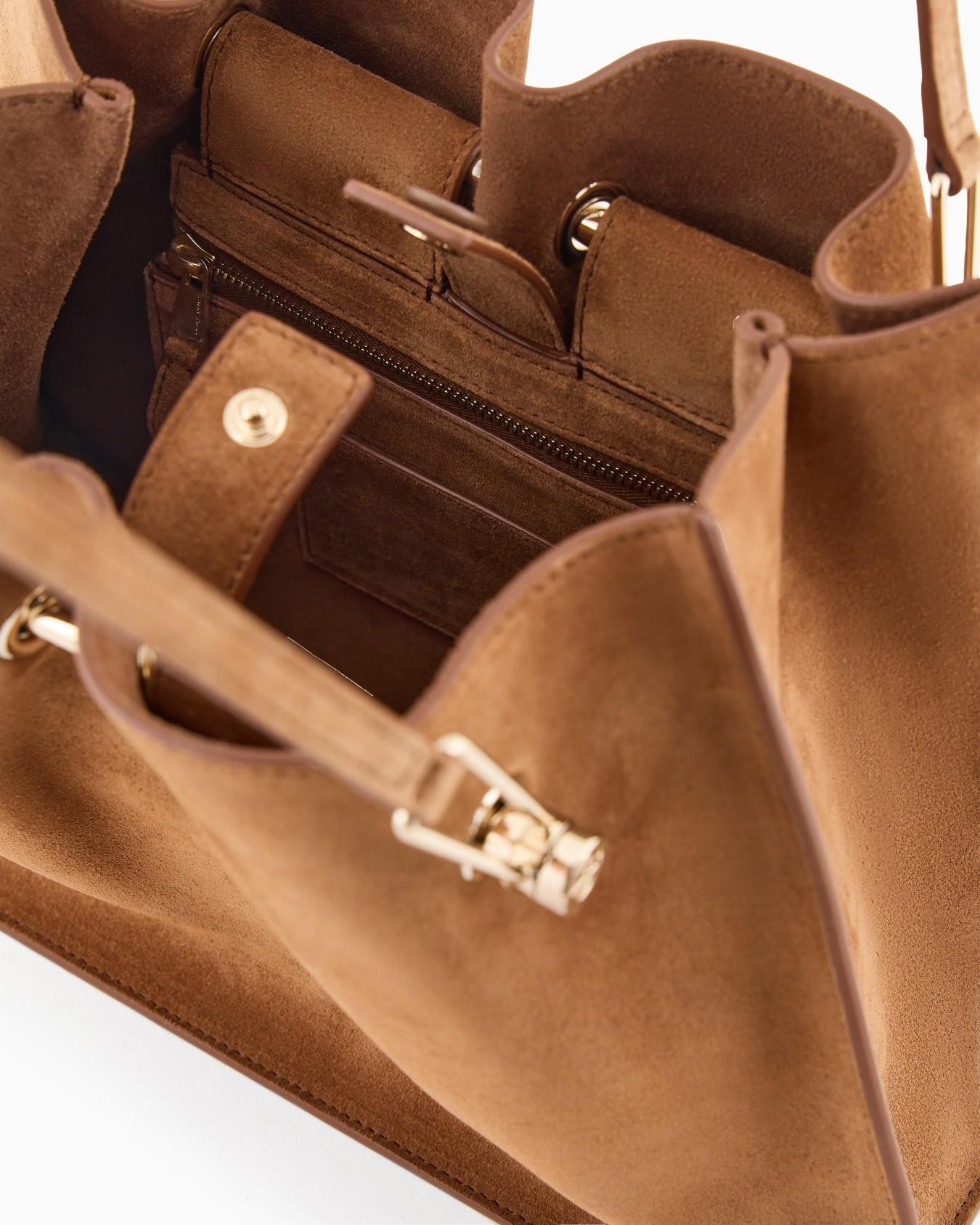 Kleine Einkaufstasche aus Veloursleder Folie 3