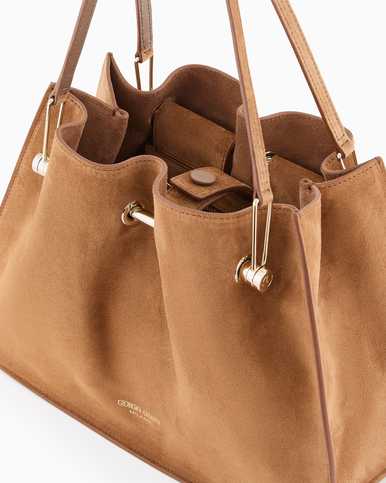 Kleine Einkaufstasche aus Veloursleder Folie 4