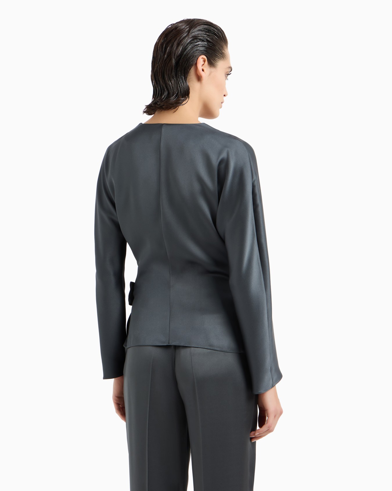Chemise en satin double de soie Diapositive 2