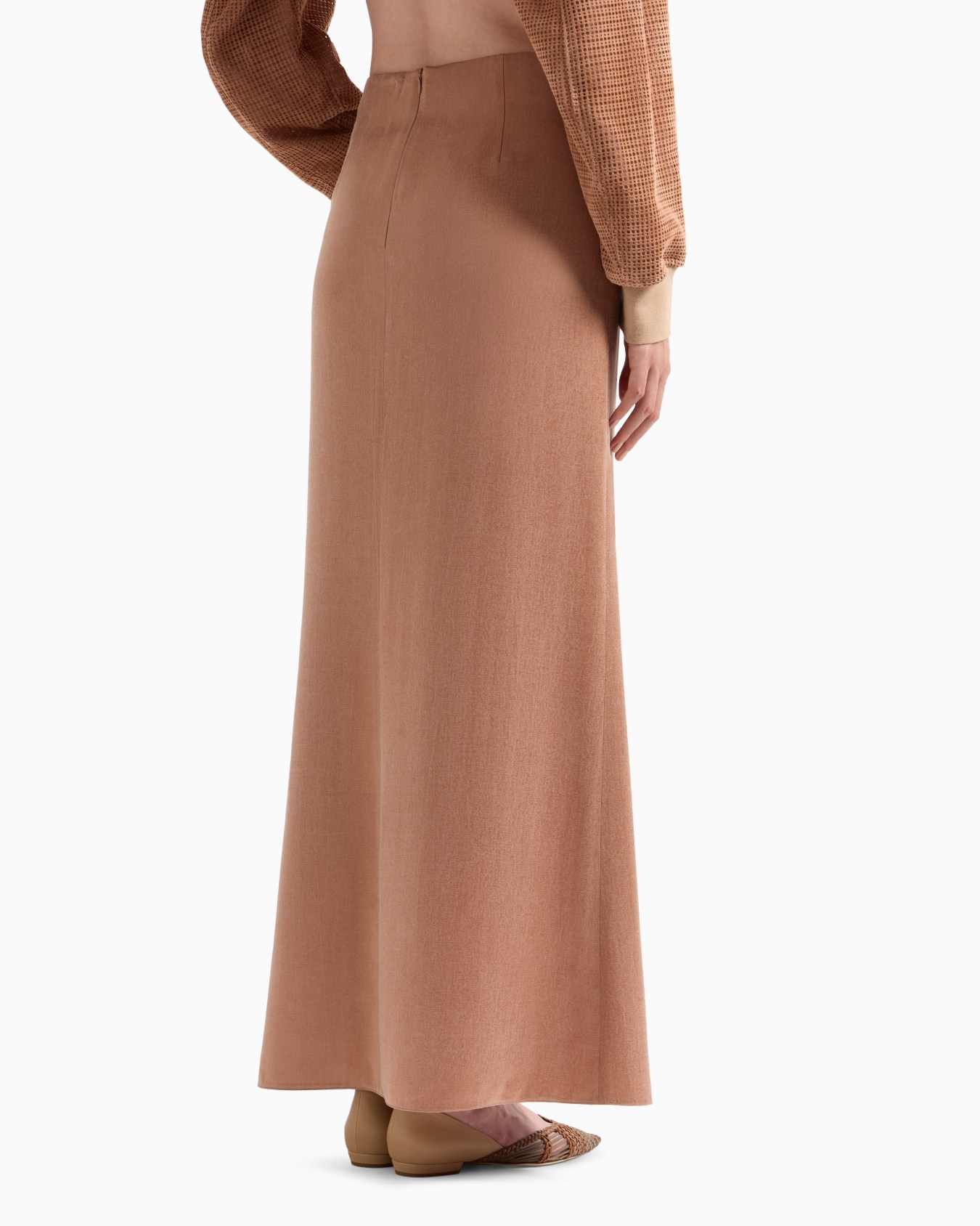 Viscose and cupro long skirt Slide 3